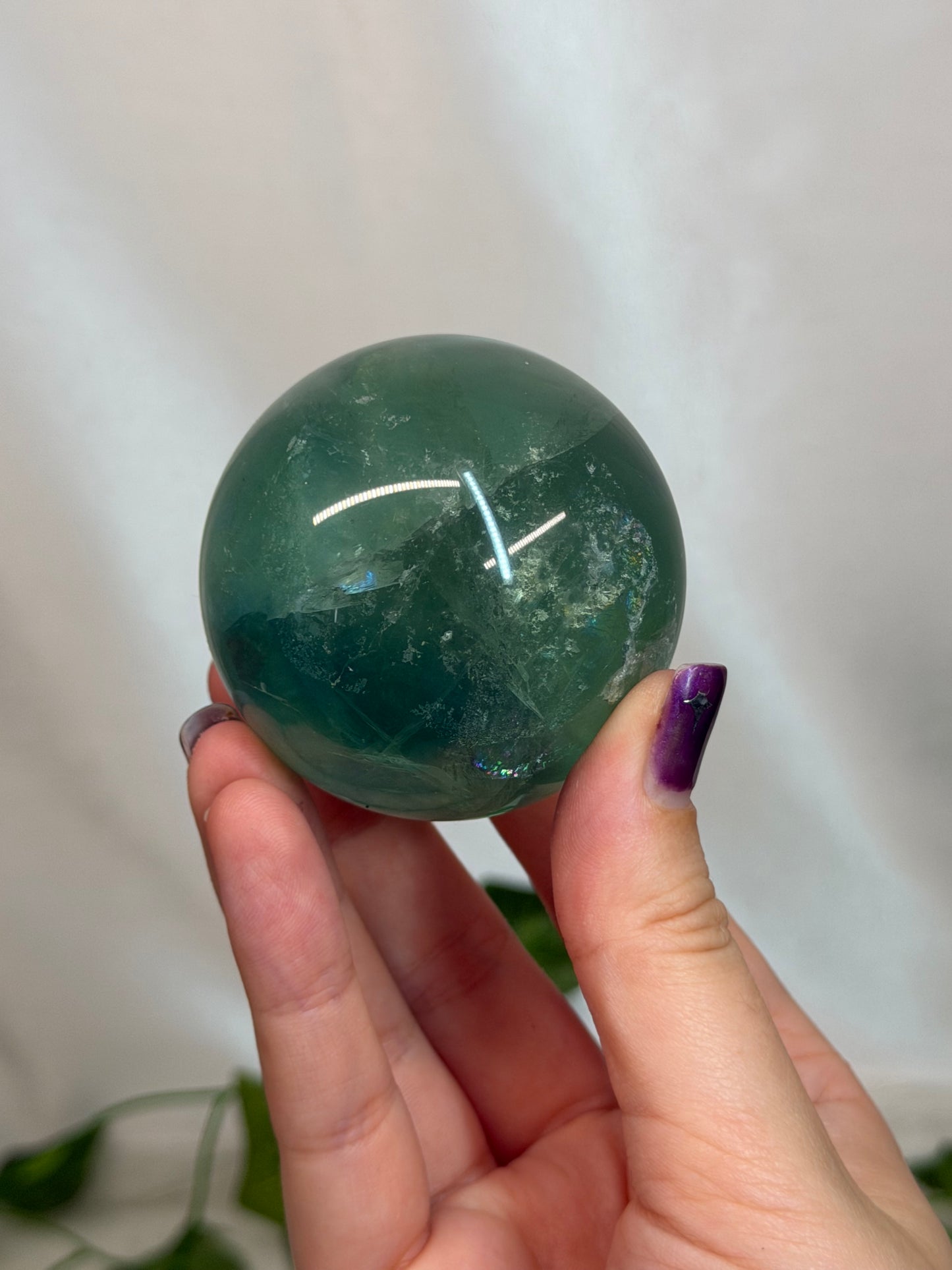 5.4cm Green Fluorite Sphere