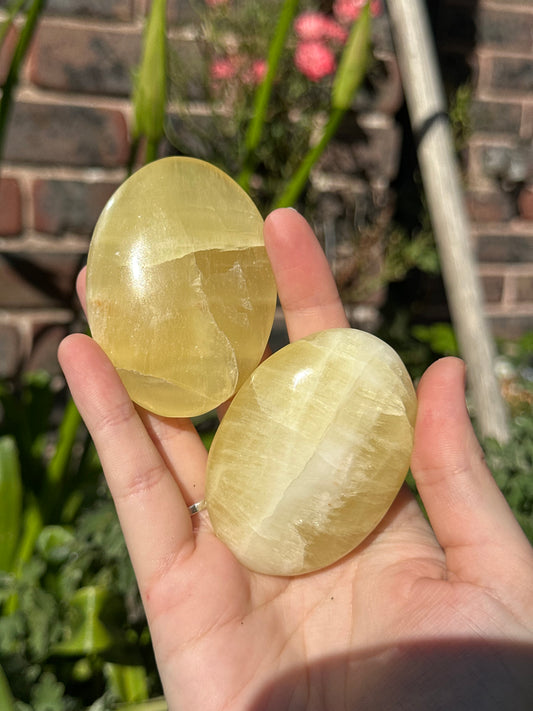 Lemon Calcite Palmstones