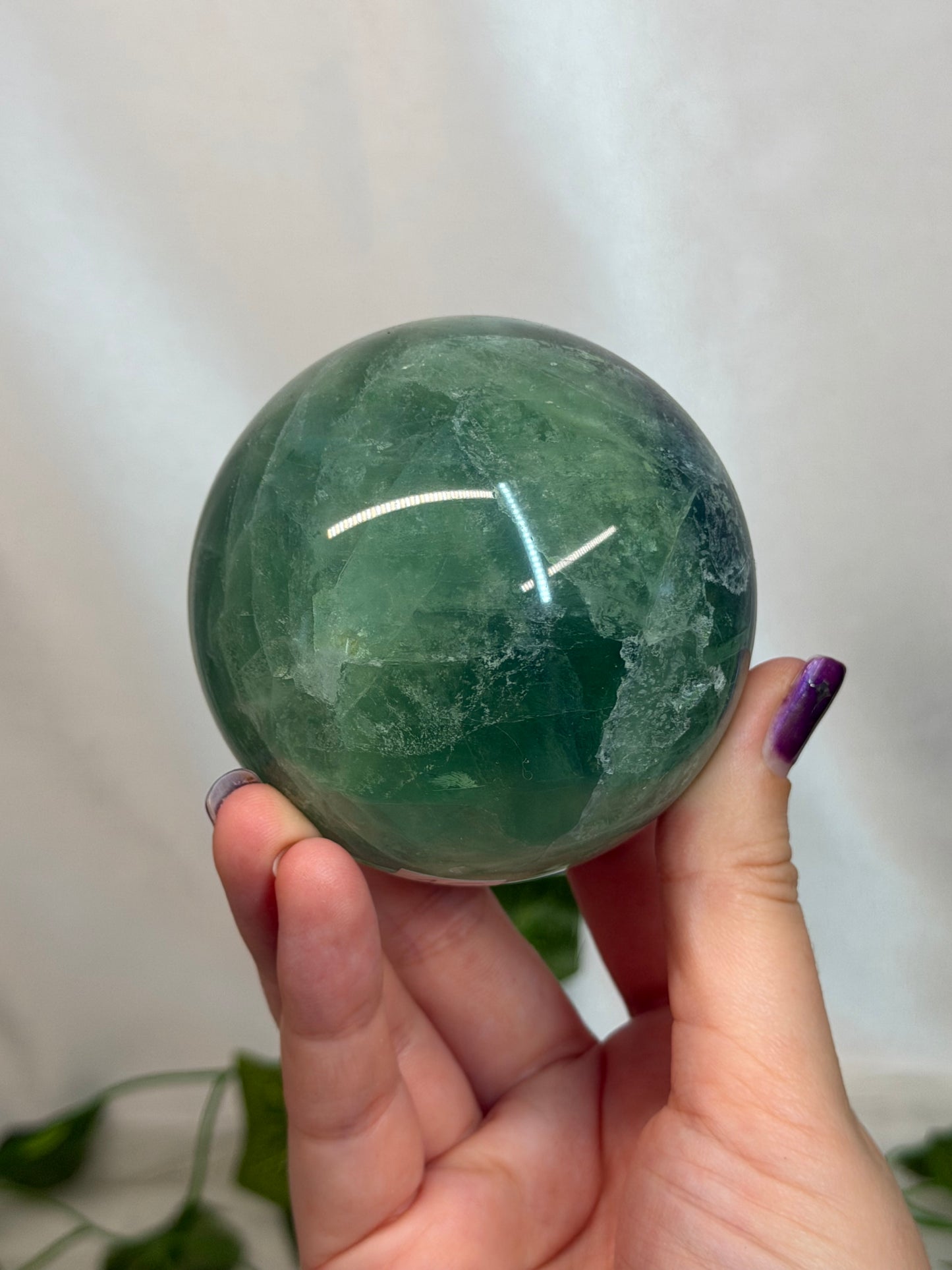 7cm Green Fluorite Sphere