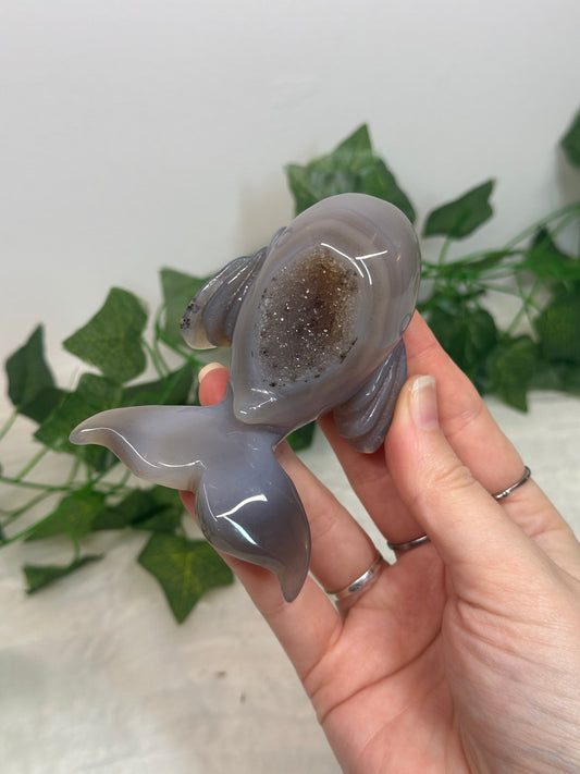 Druzy Agate Whale