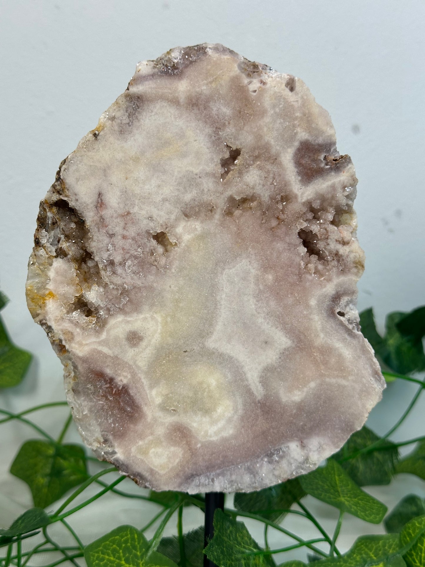 Pink Amethyst Slab on a Stand