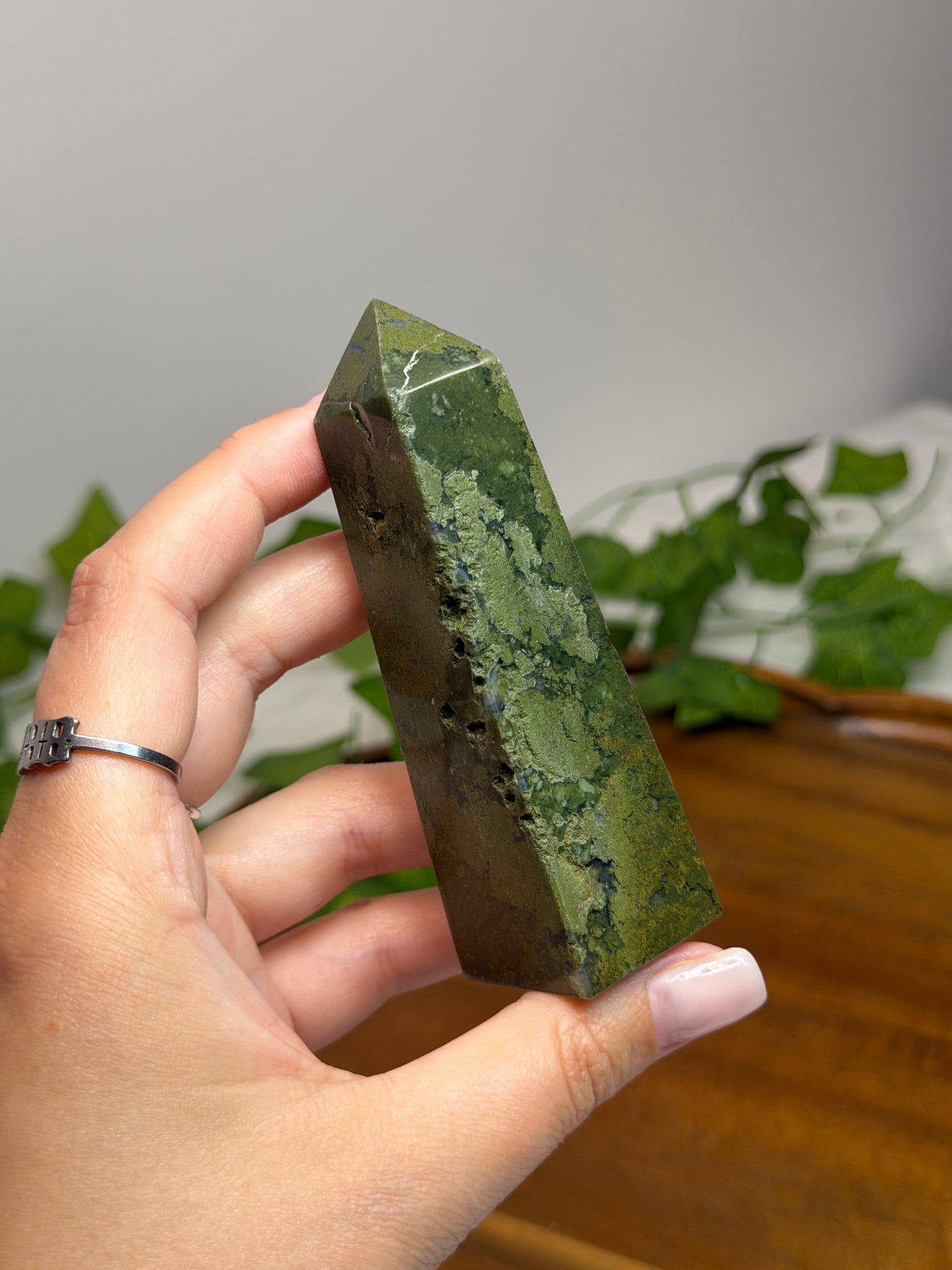 Indonesian Moss Agate Towers