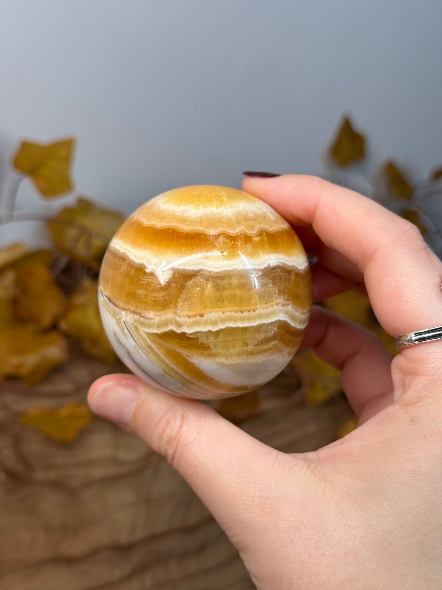 Orange Calcite Sphere