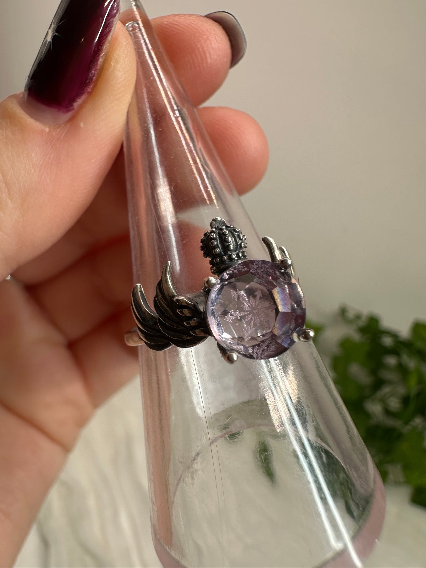Amethyst Ring Adjustable (925 Sterling Silver)