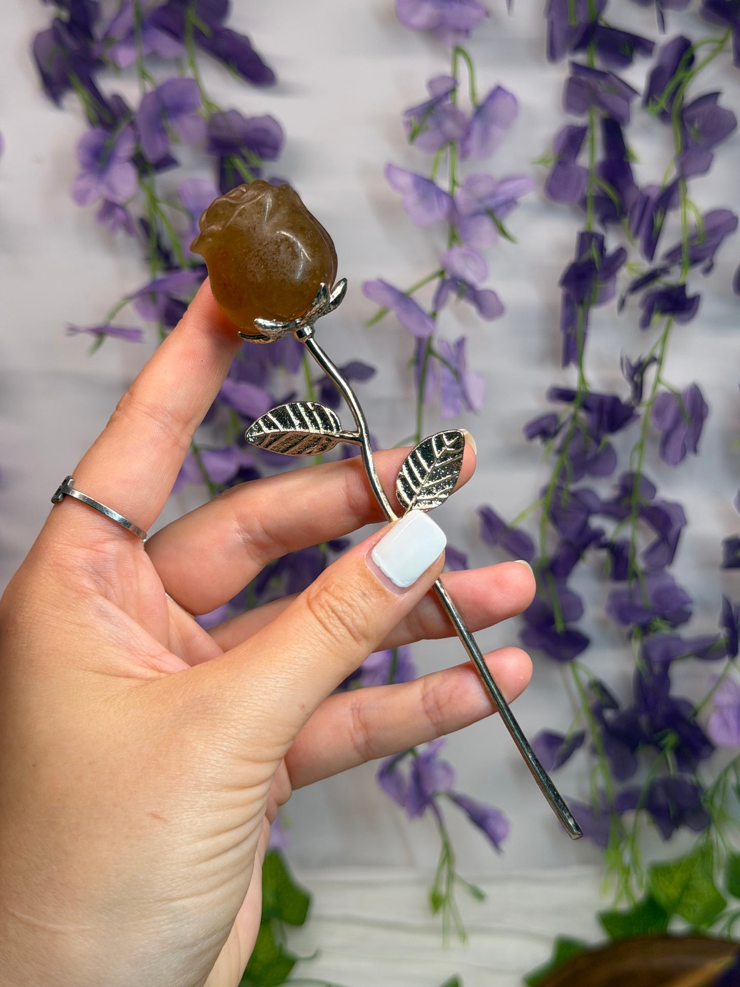 Yellow Fluorite Stemmed Roses