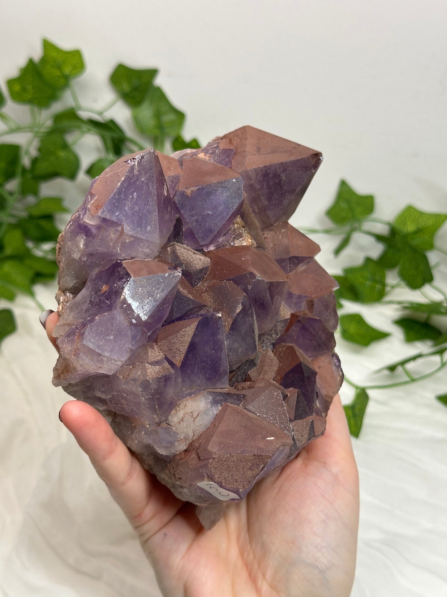 Hematite Coated Amethyst Cluster