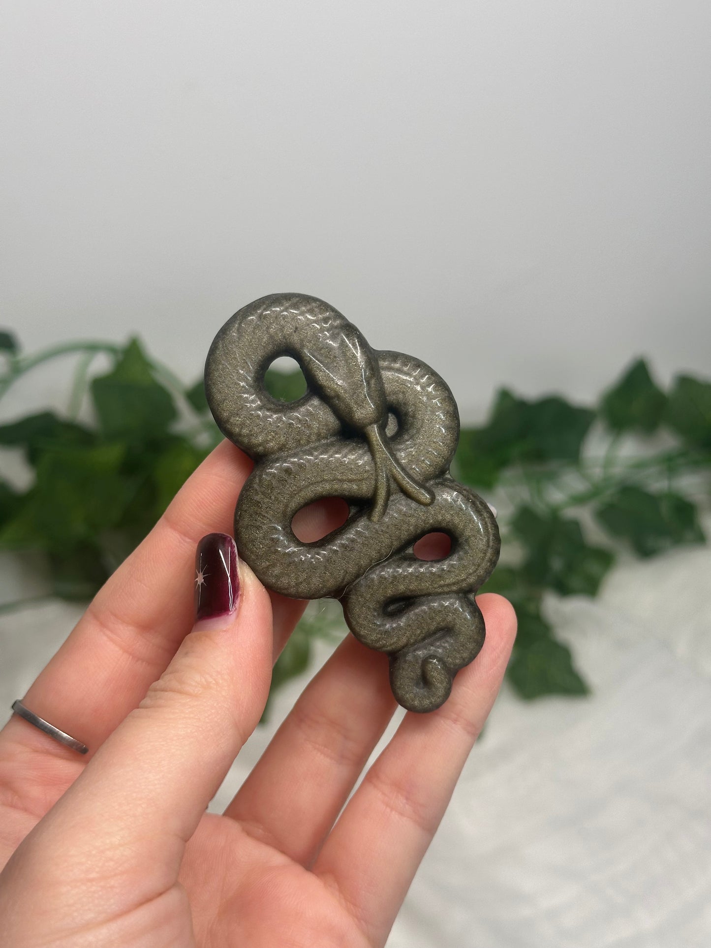 Gold Sheen Obsidian Snake