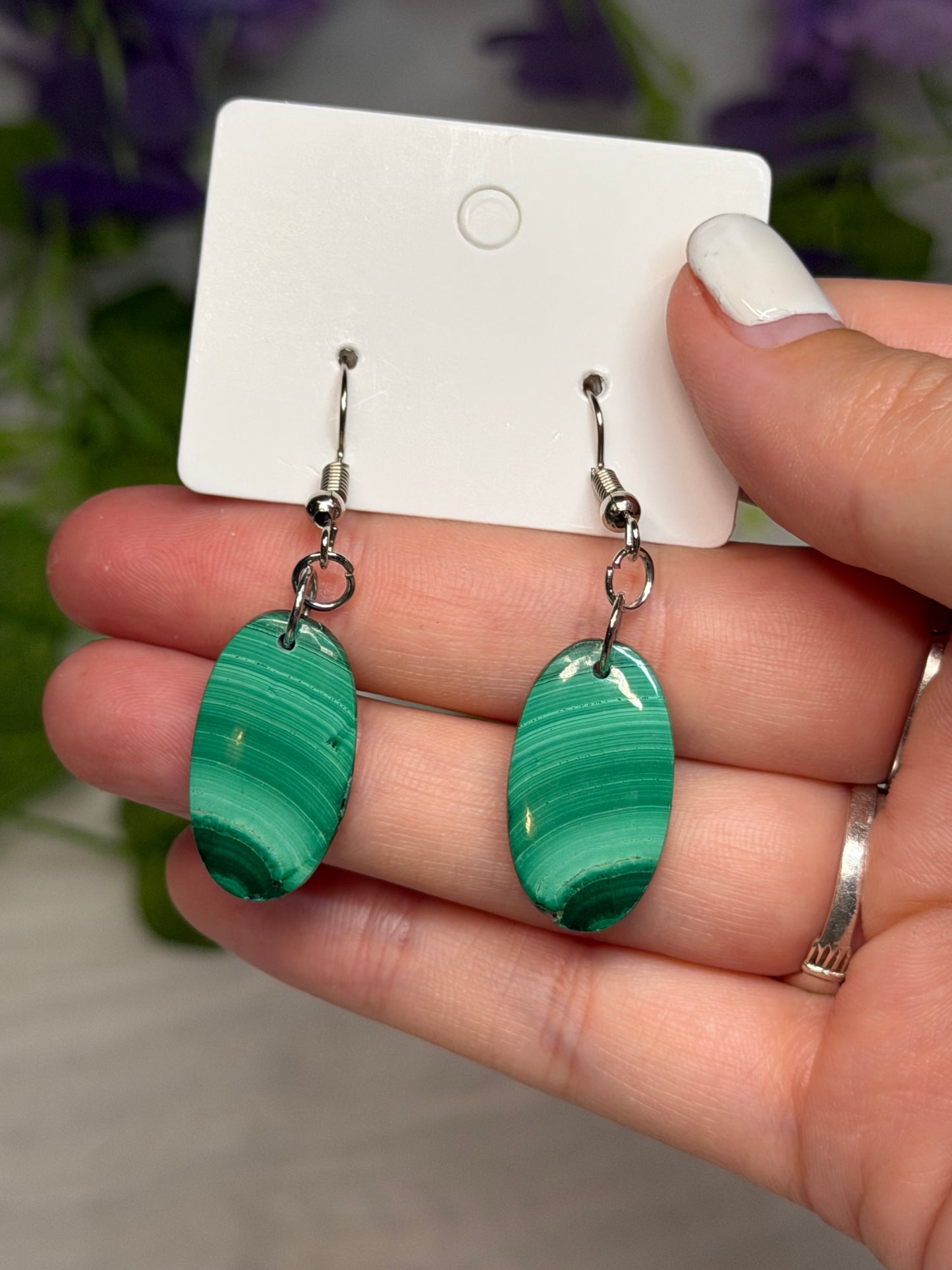 *Imperfect Malachite Earrings C
