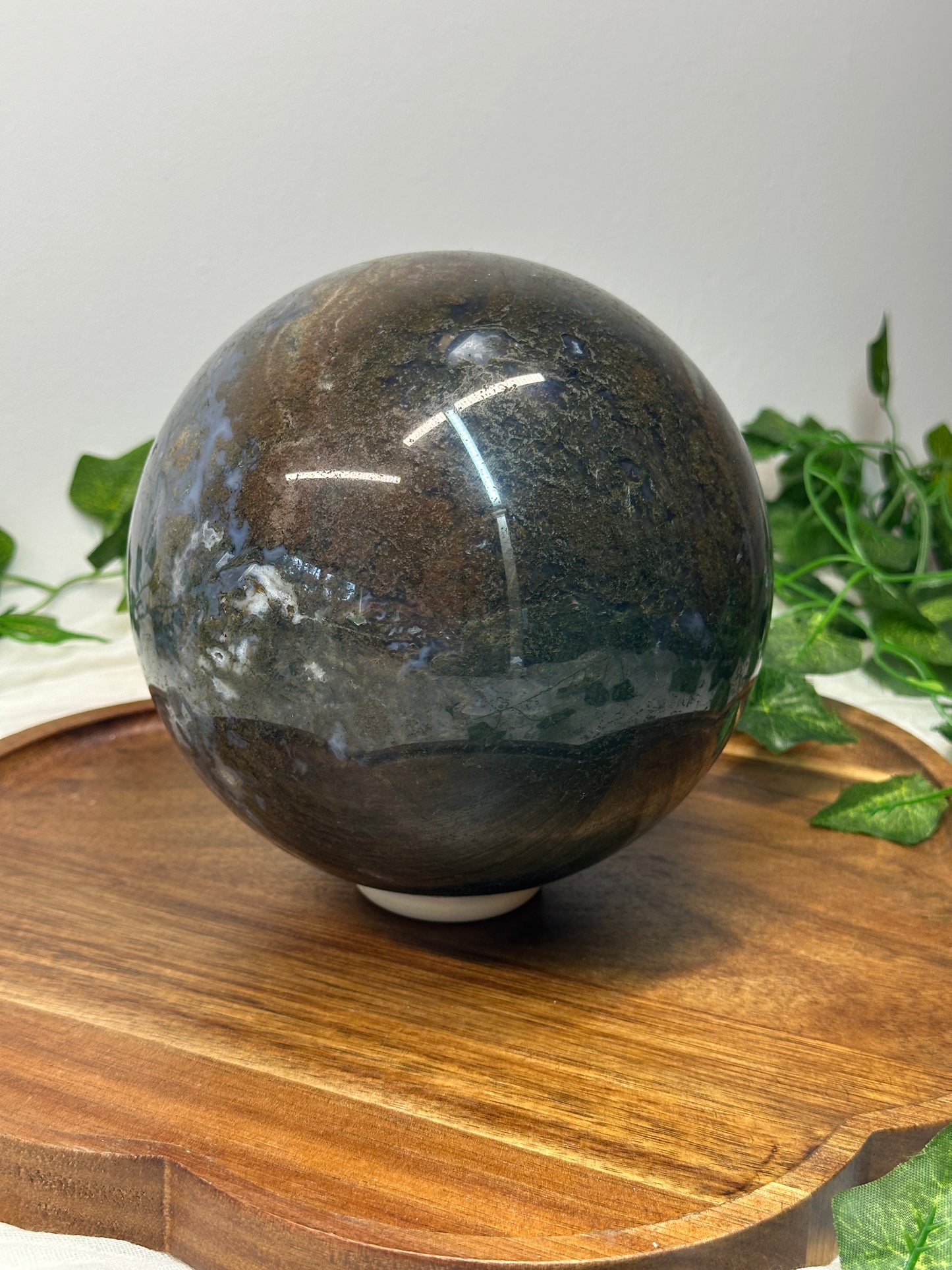 15cm Moss Agate Sphere