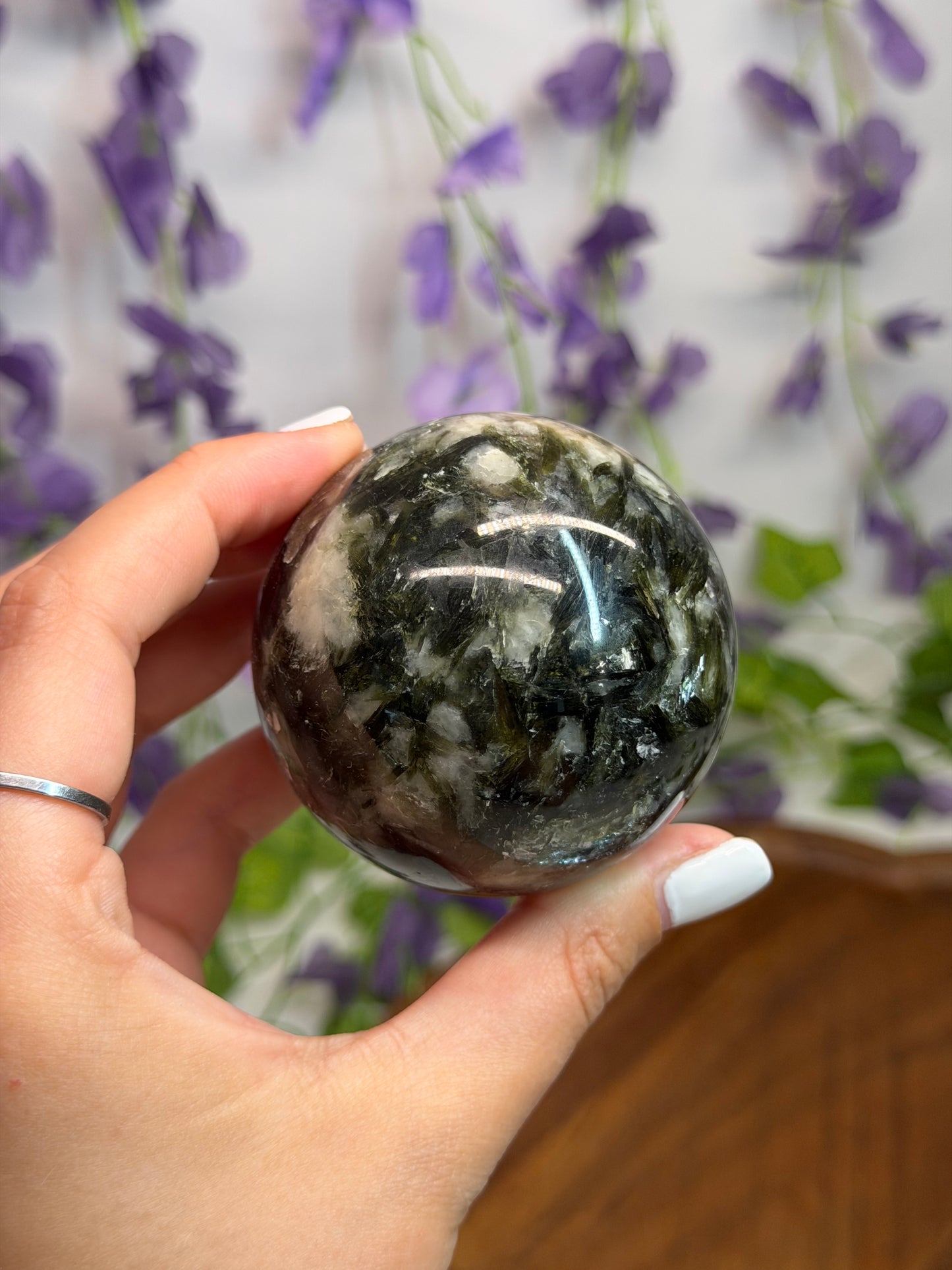6cm Green Mica Sphere A