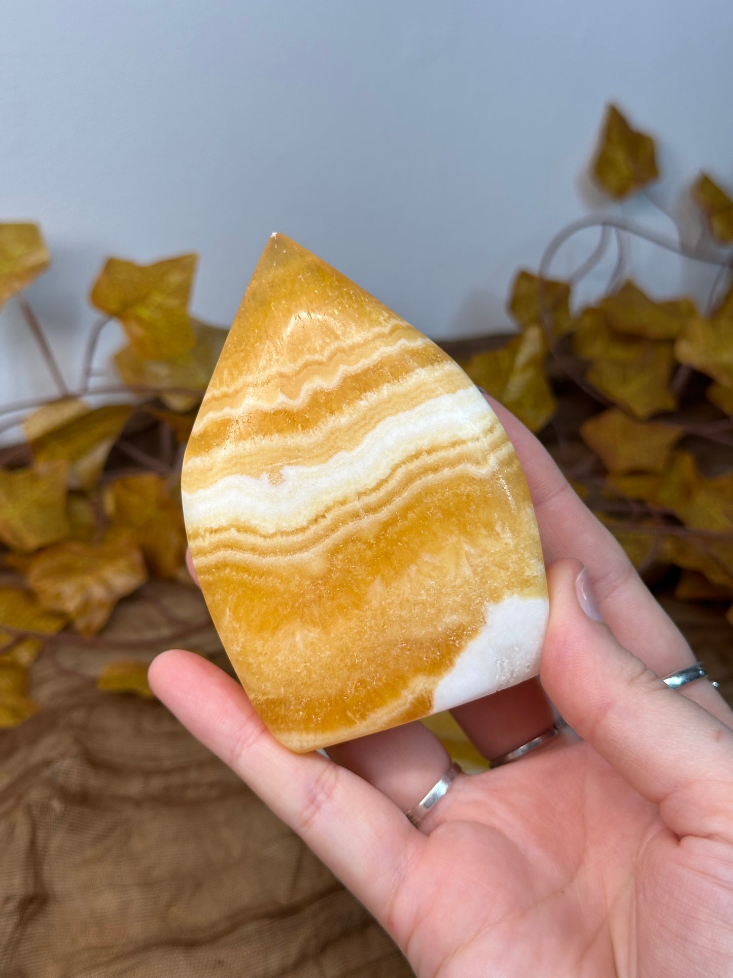 Orange Calcite Shields