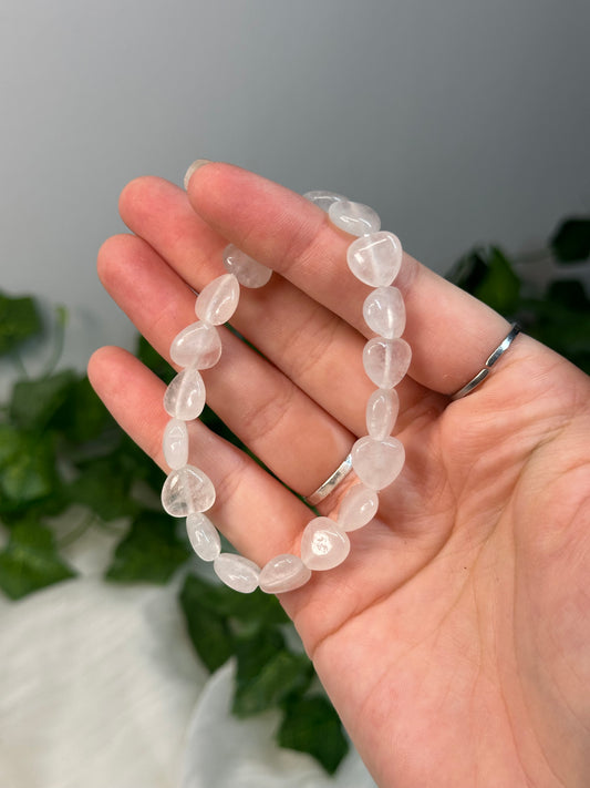 Clear Quartz Heart Bracelet