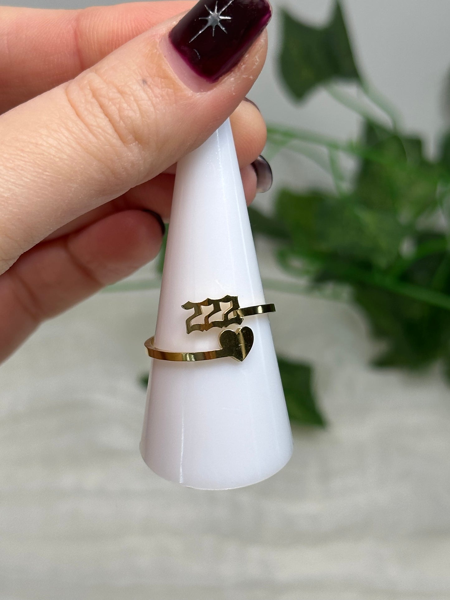 Angel Number Adjustable Rings (Stainless Steel)