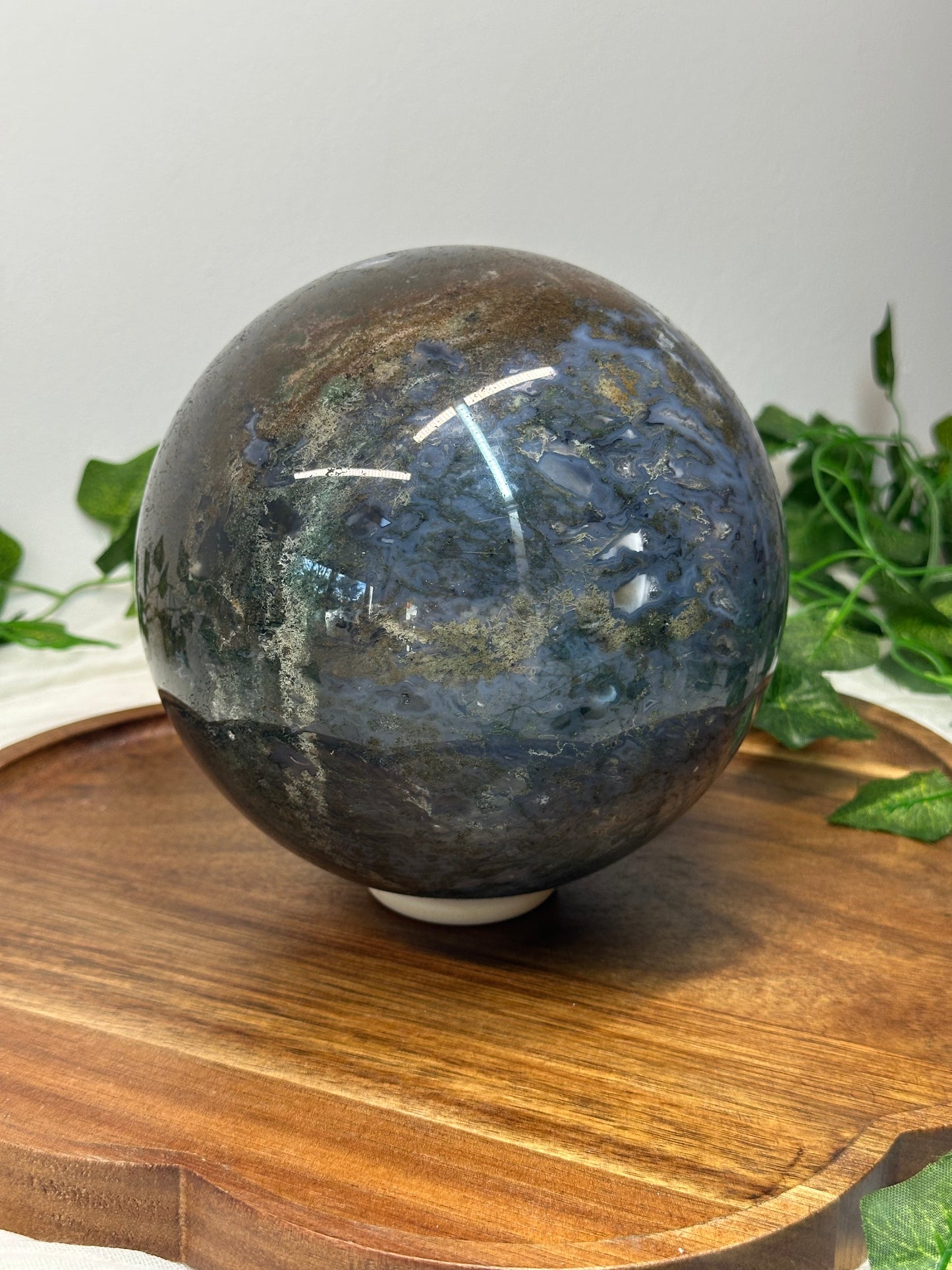 15cm Moss Agate Sphere