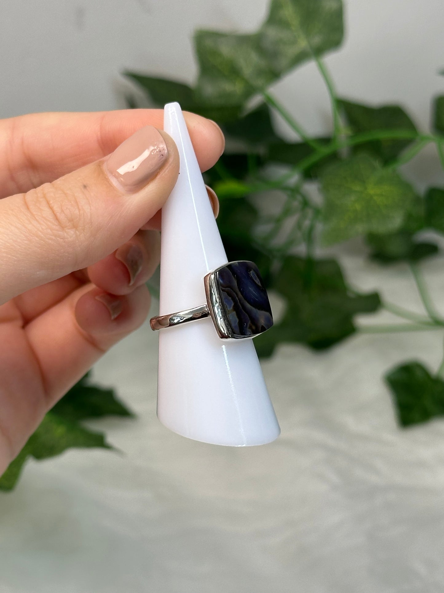 Abalone Size M Ring (925 Sterling Silver)