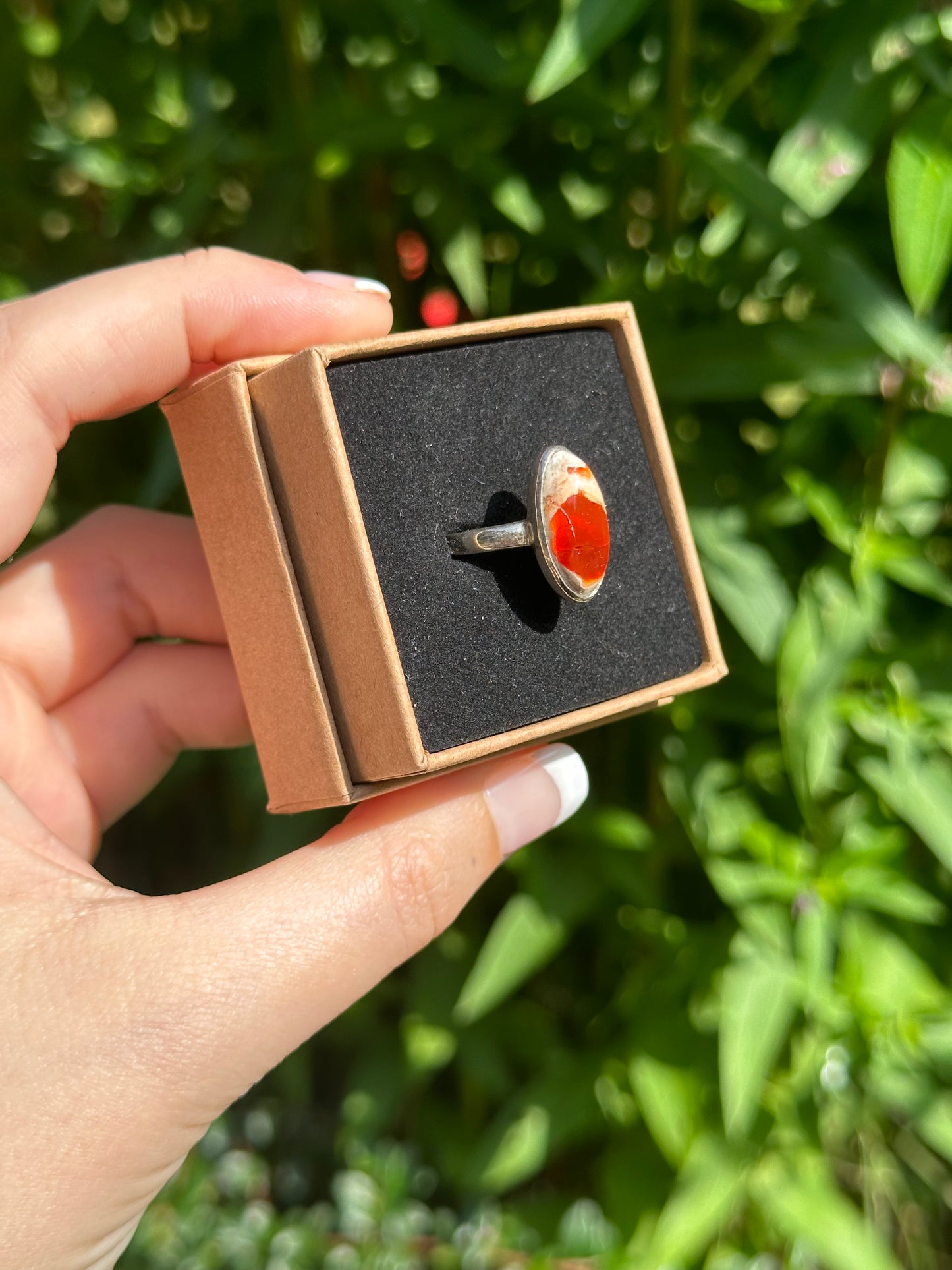 Mexican Fire Opal Ring Size L1/2