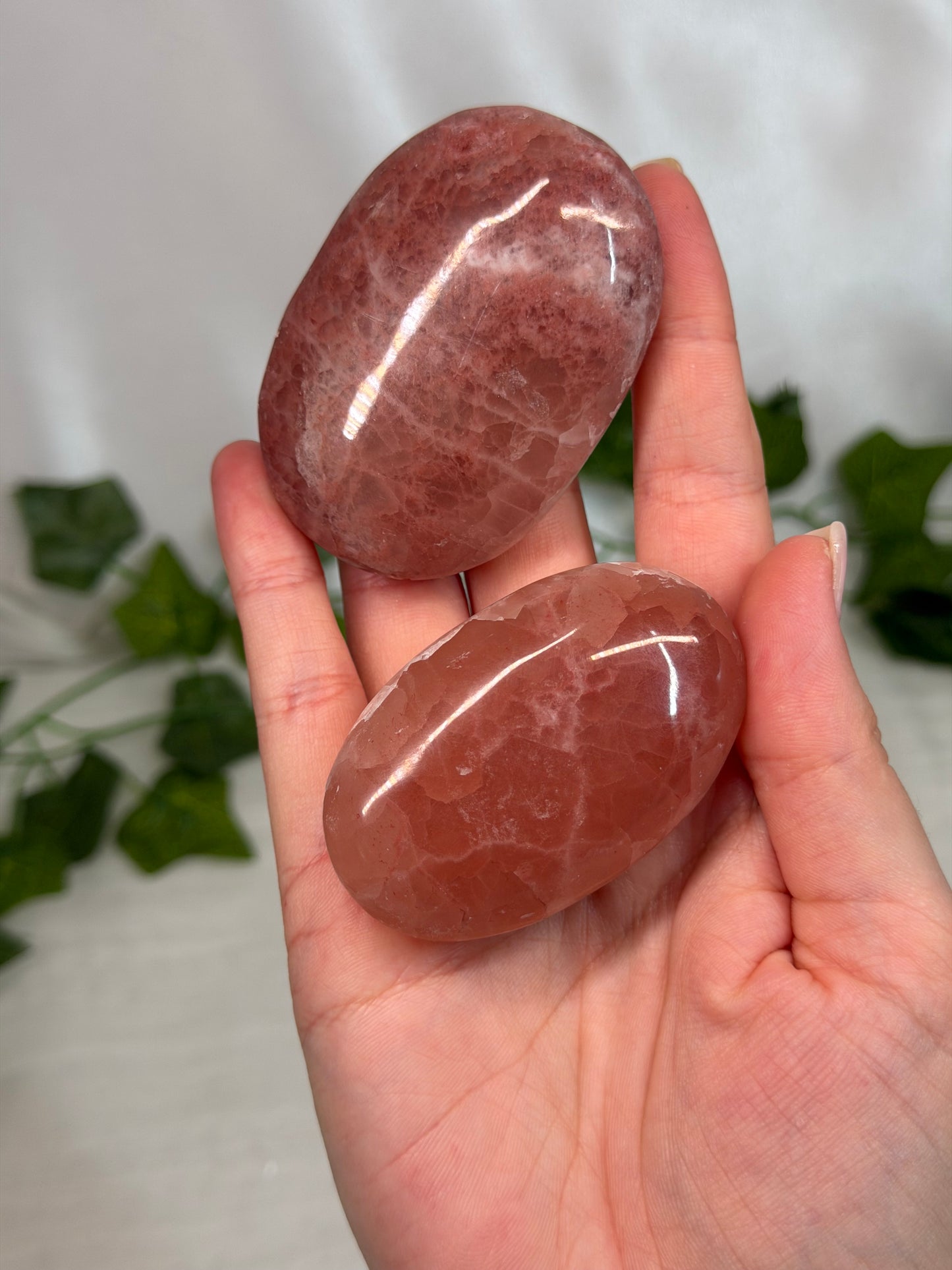 Rose Calcite Palmstones