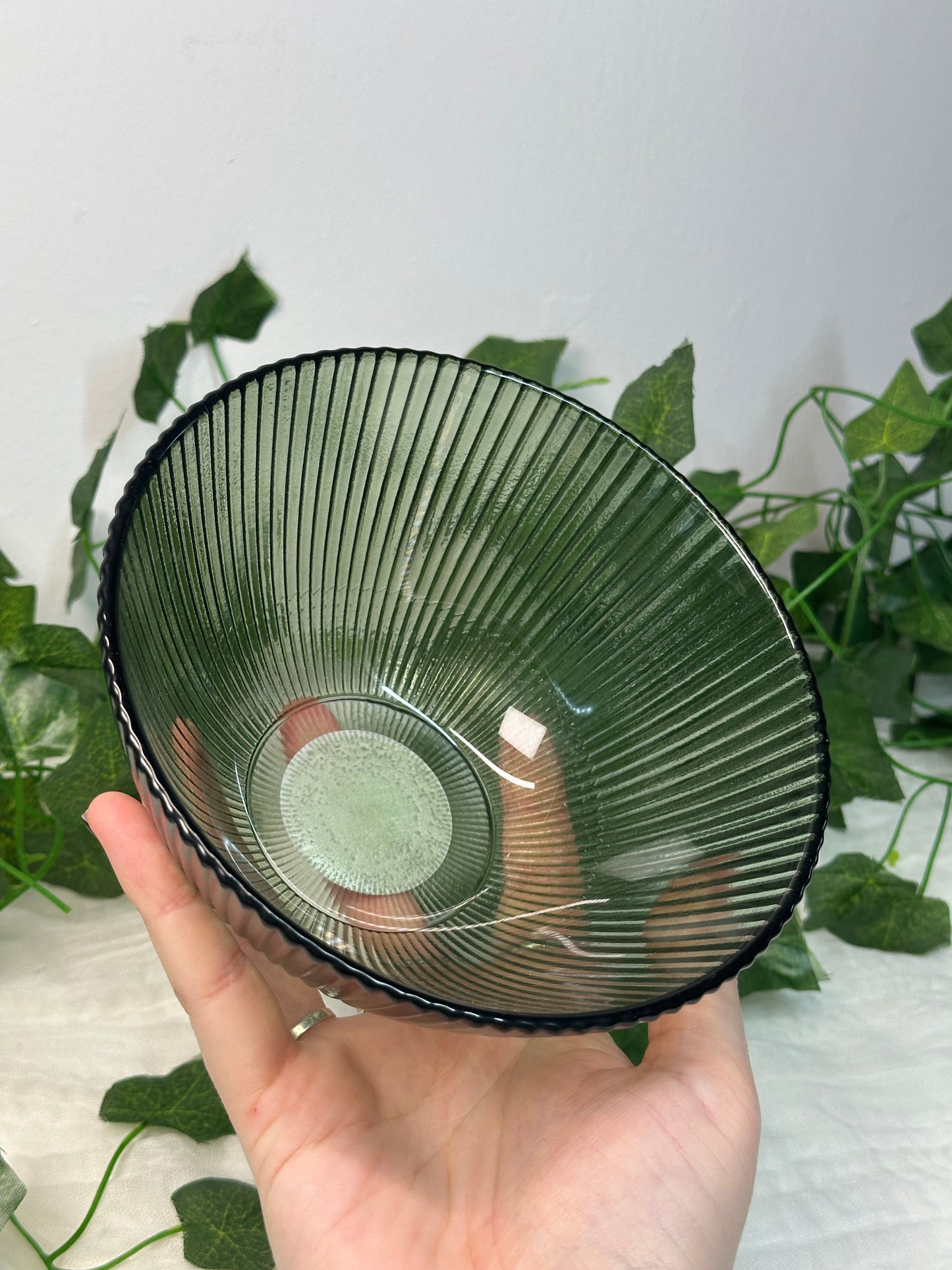 Green Glass Bowl