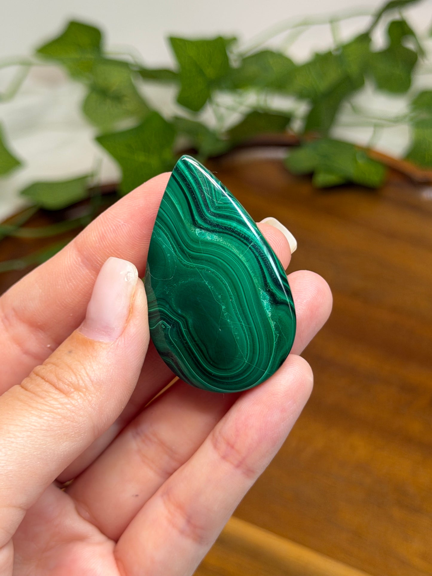 Malachite Teardrop Malachite Cabochons