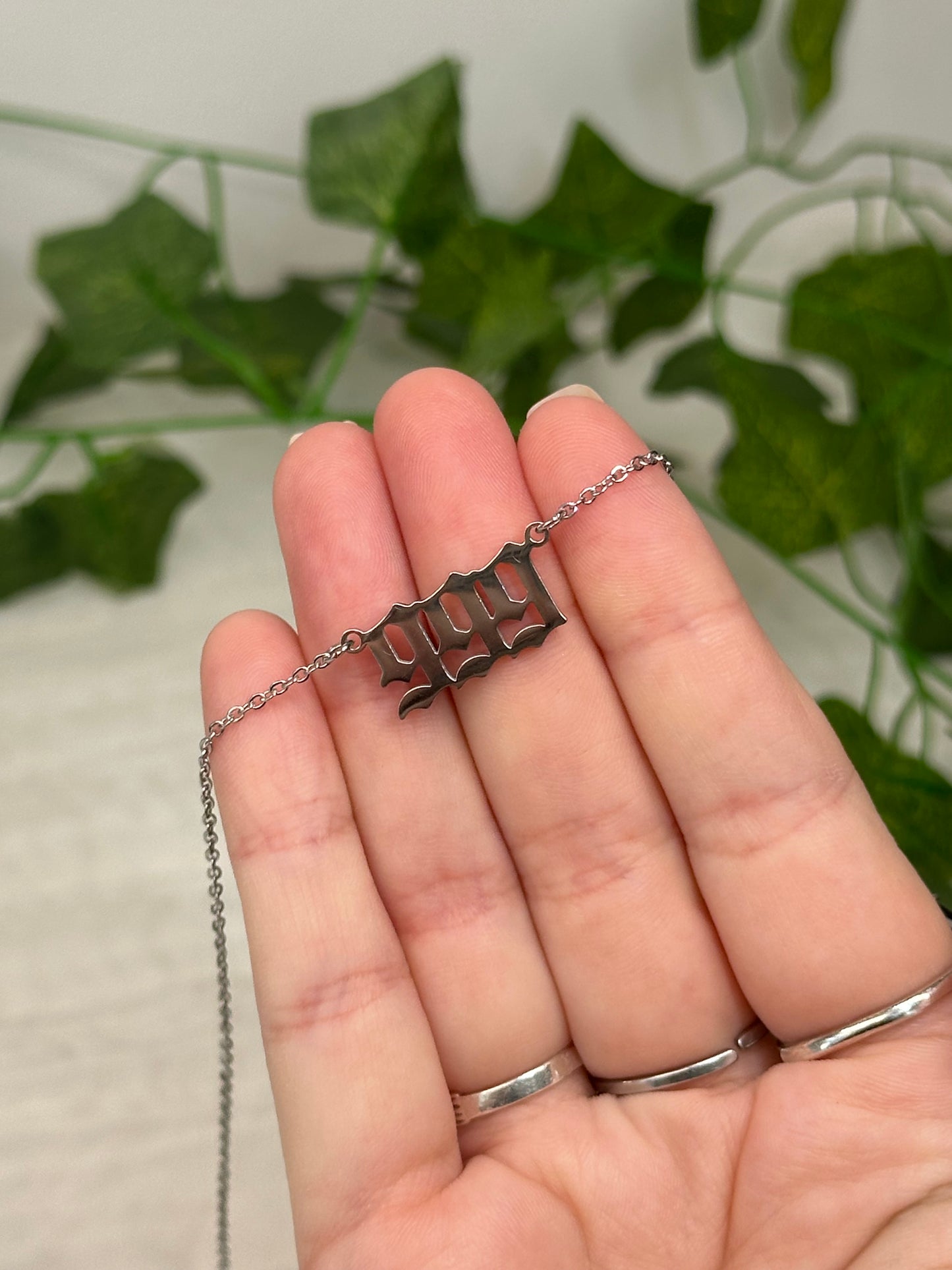 Angel Number Necklace (Stainless Steel)