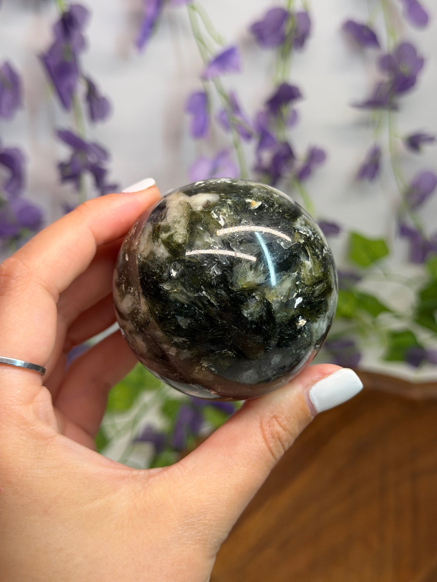 6cm Green Mica Sphere A