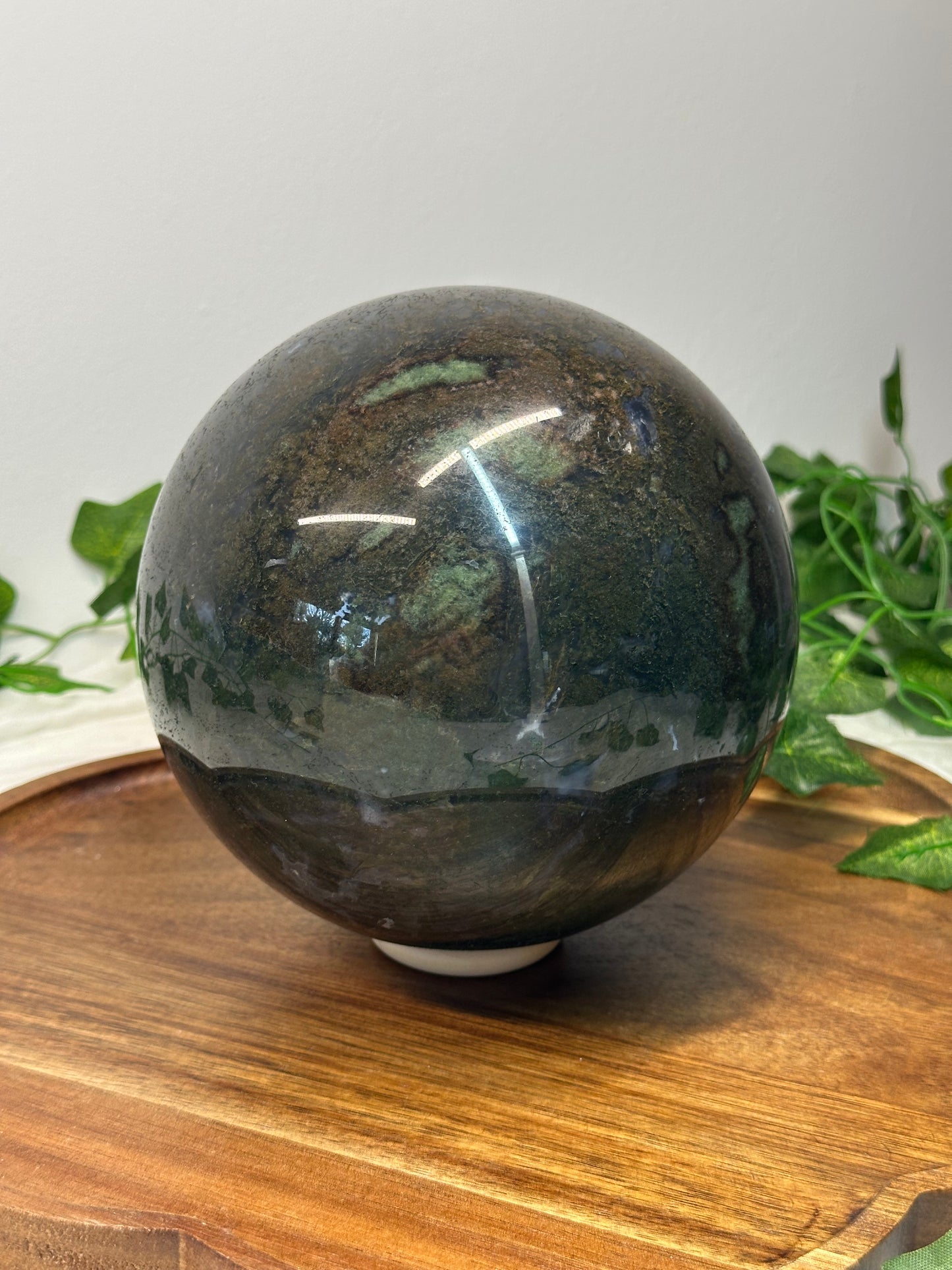 15cm Moss Agate Sphere