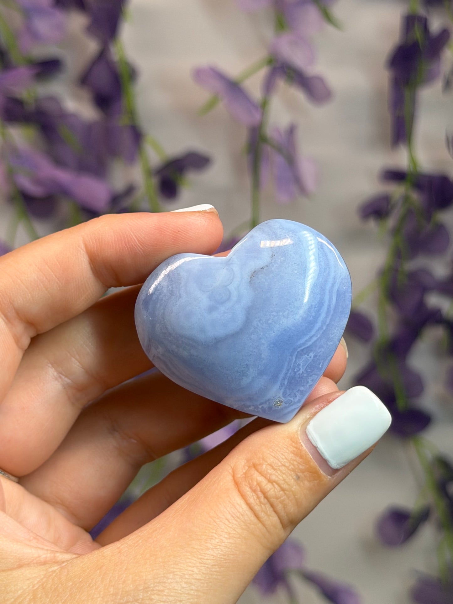Blue Lace Agate Hearts