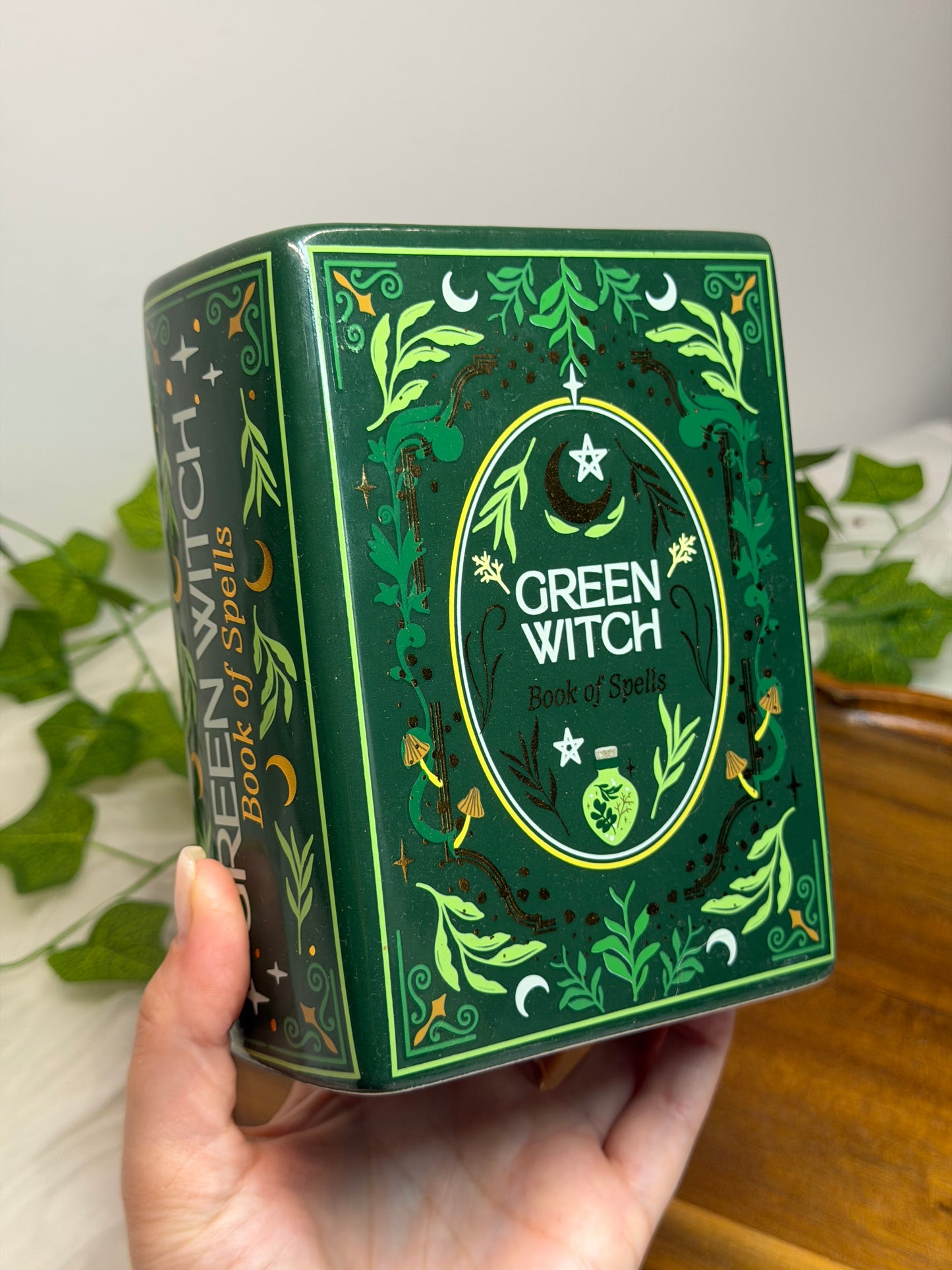 Green Witch Ceramic Vase
