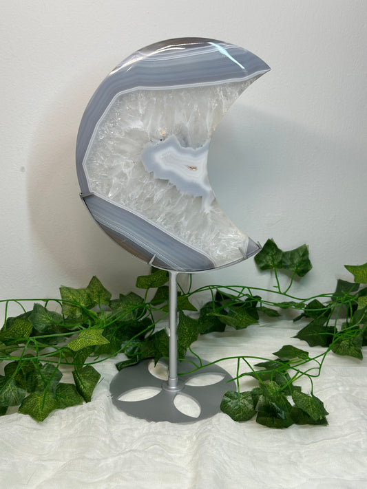 Huge Agate Moon on a stand