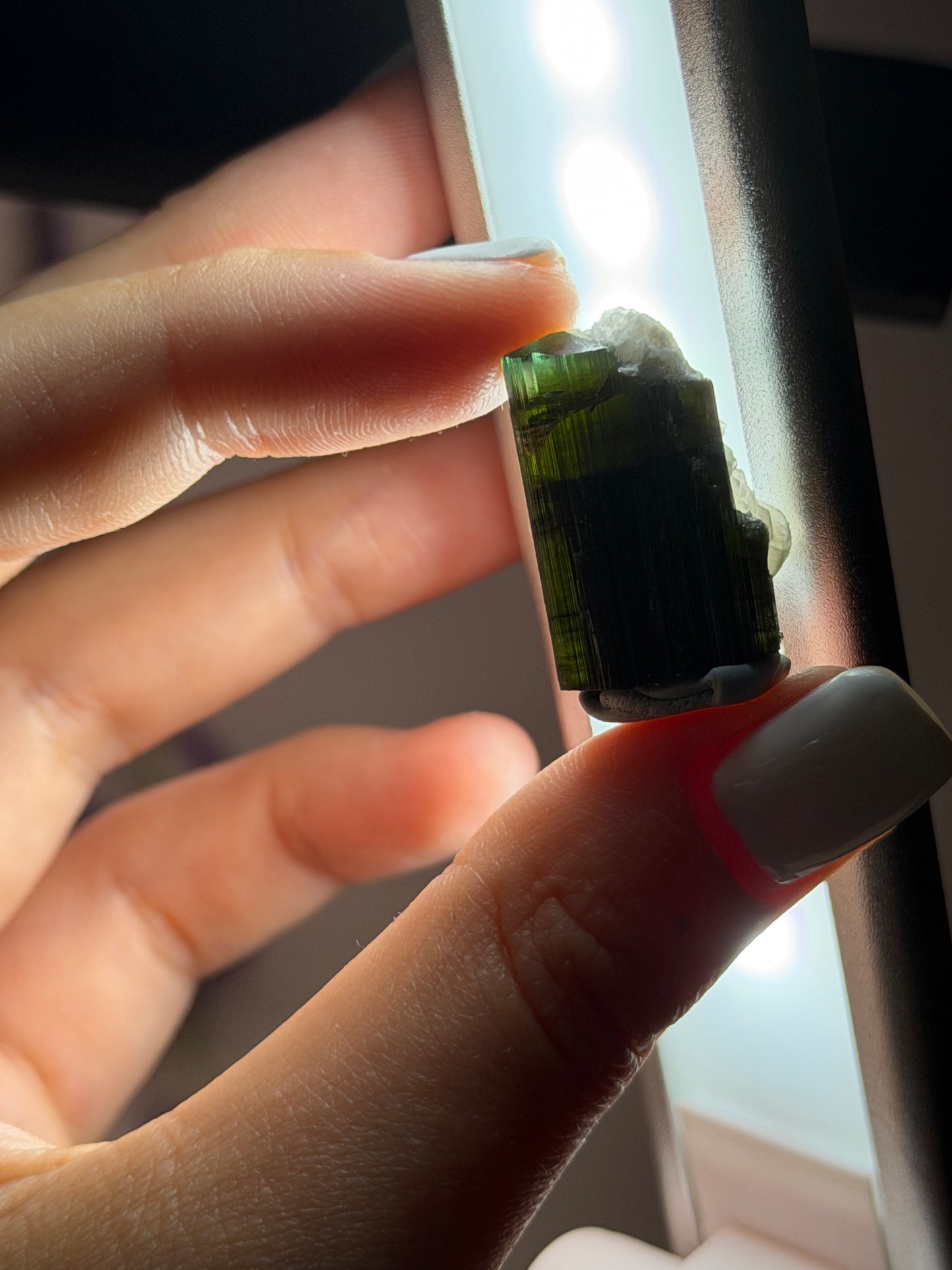 Green Cap Tourmaline w Quartz & Albite