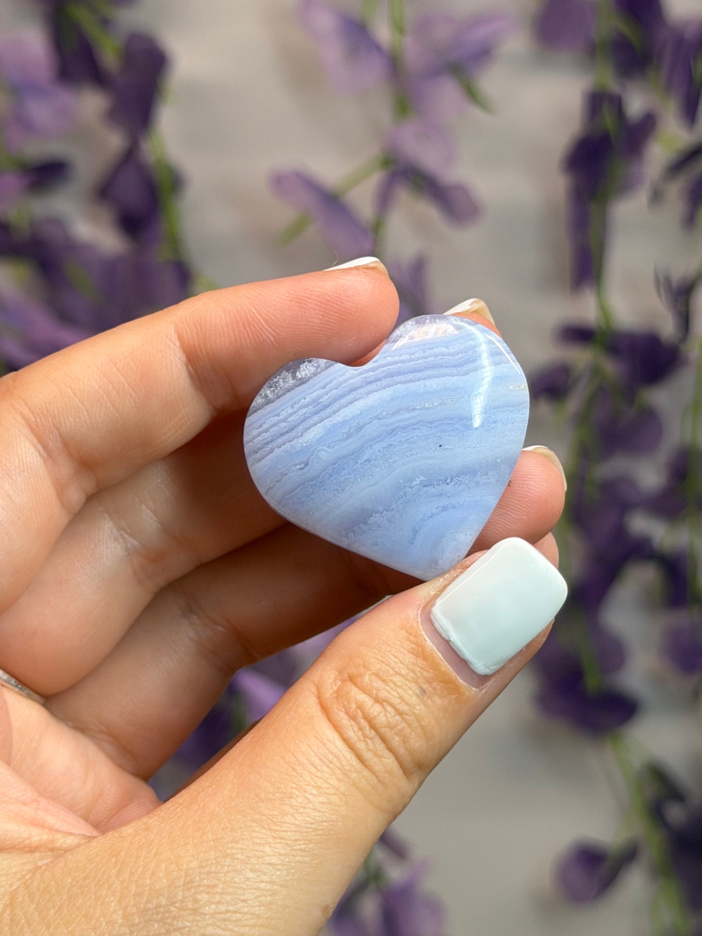 Blue Lace Agate Hearts