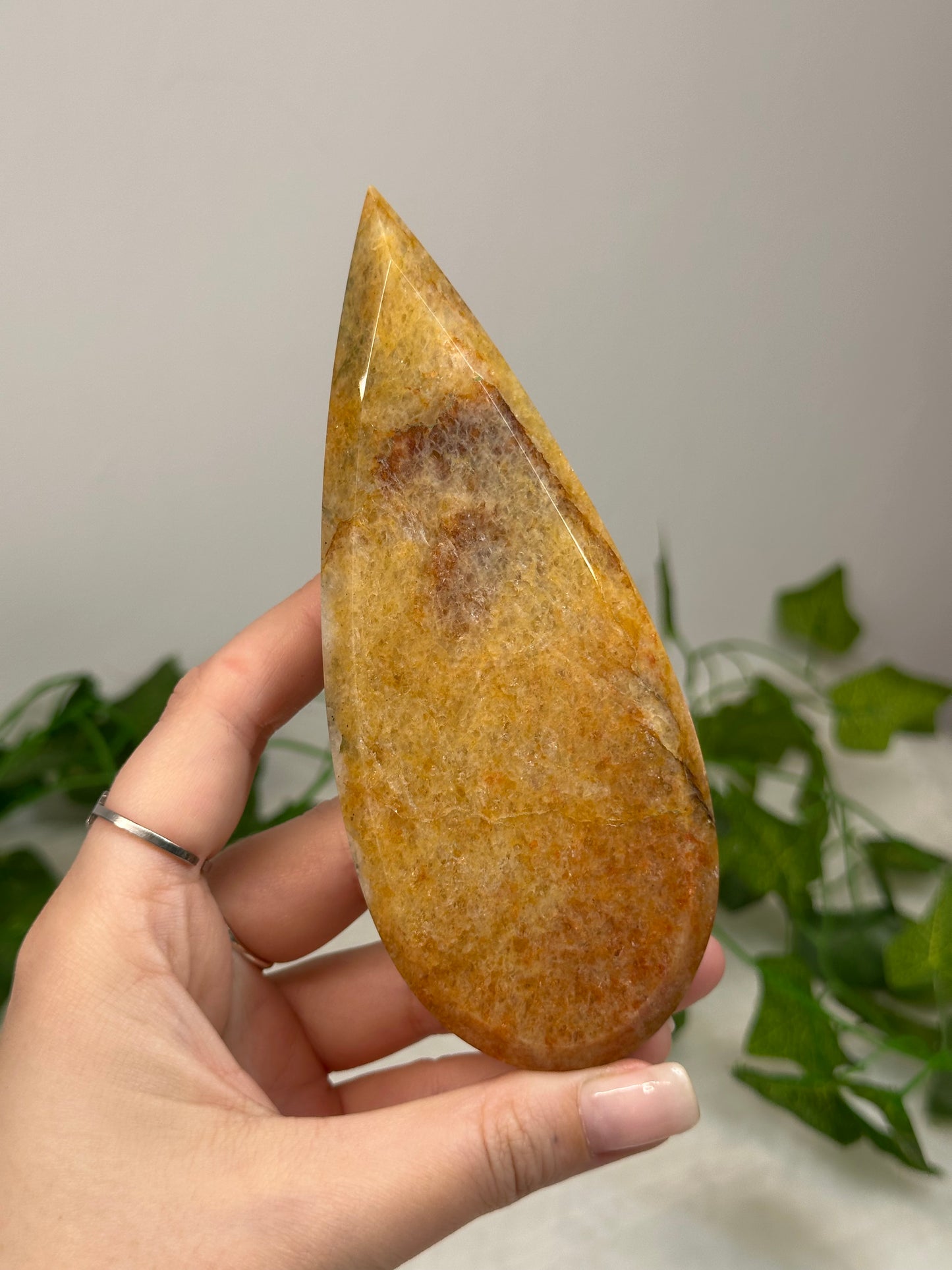 Golden Healer Teardrop on a Stand
