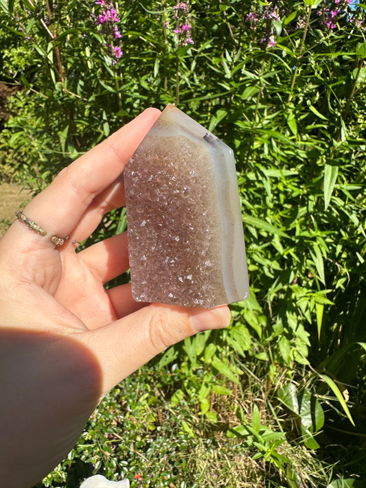 Druzy Agate Tower