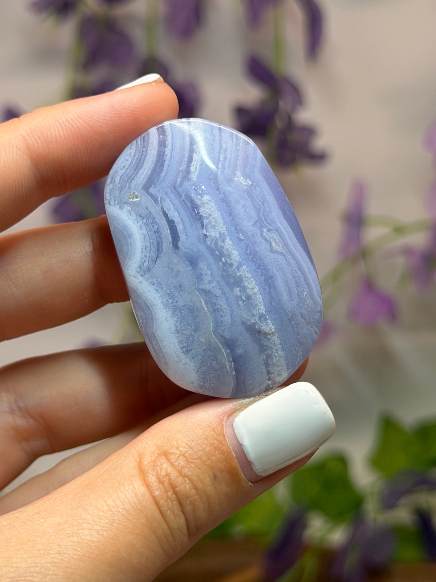 Blue Lace Agate Palmstones