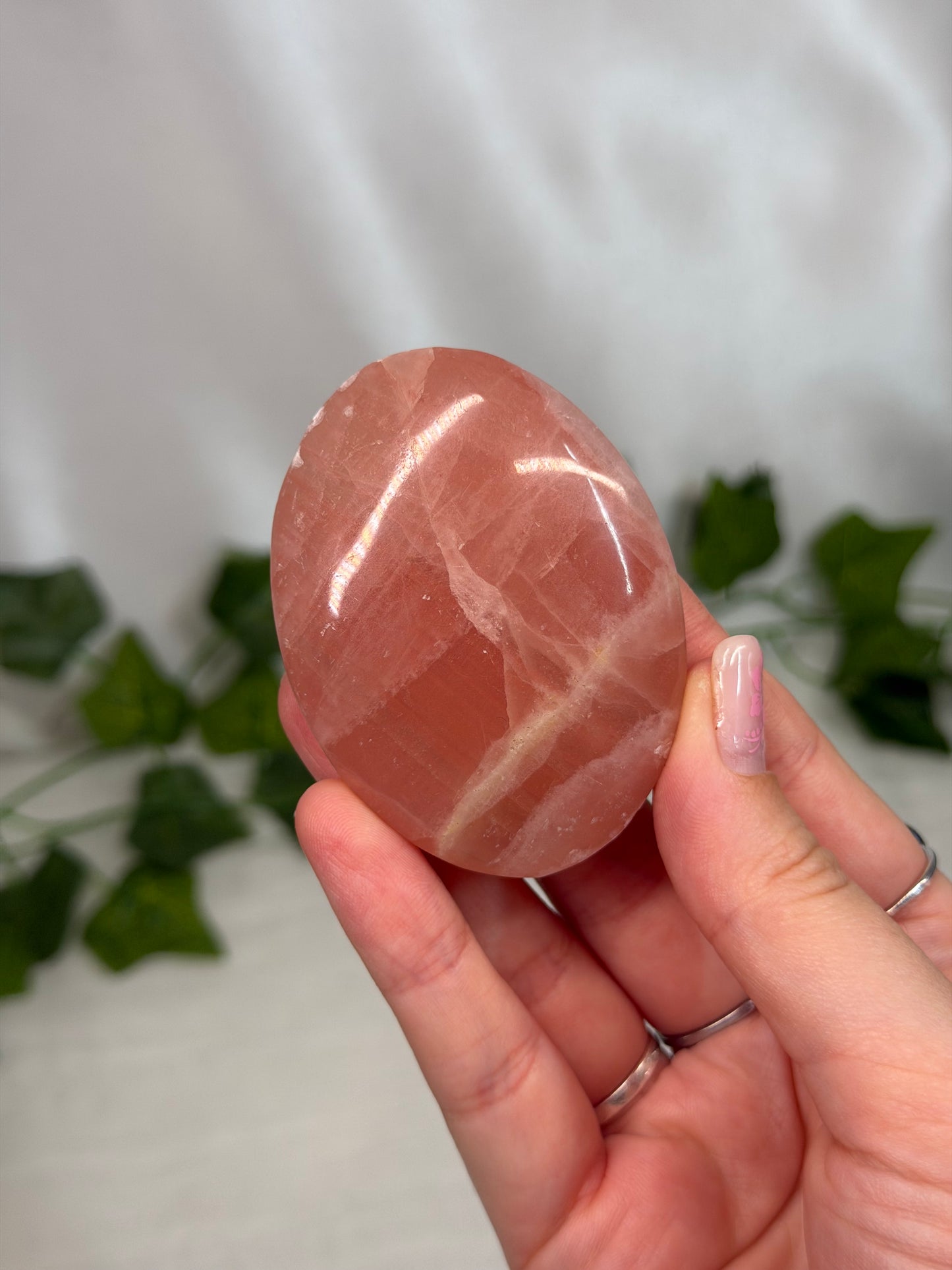 Rose Calcite Palmstones
