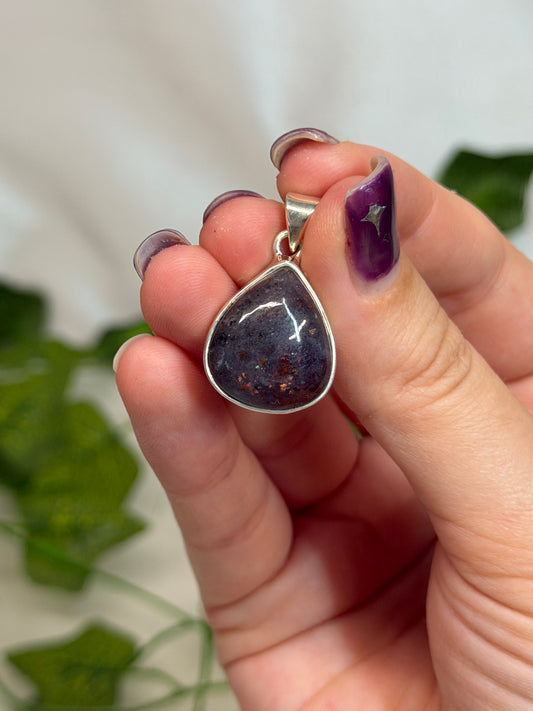 Iolite x Sunstone Pendant (925 Sterling Silver)