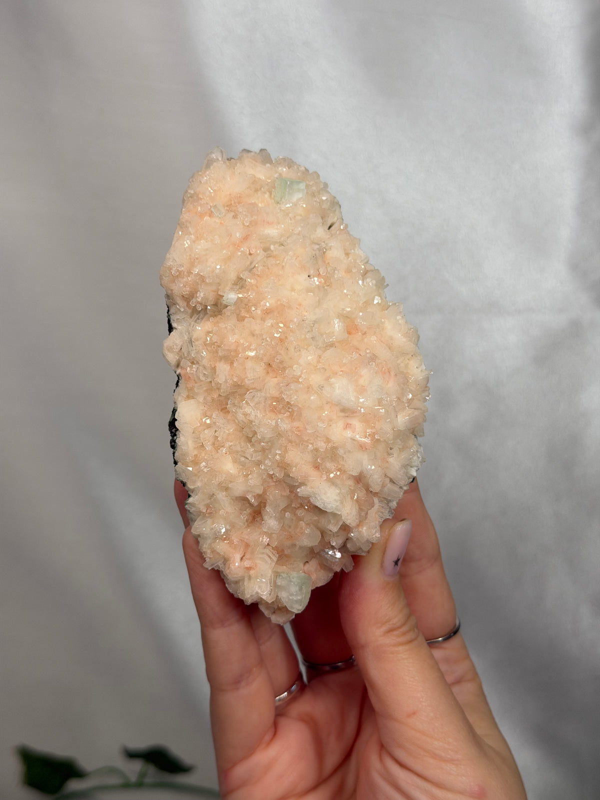 Pink Heulandite With Green Apophyllite Specimen