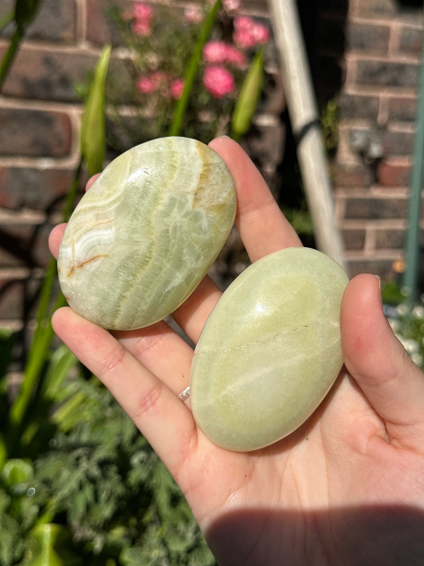 Pistachio Calcite Palmstones