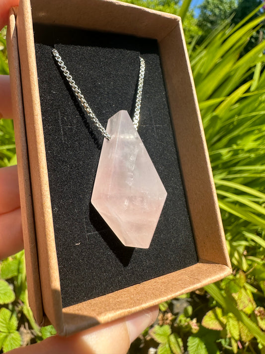 Rose Quartz Kite Pendant