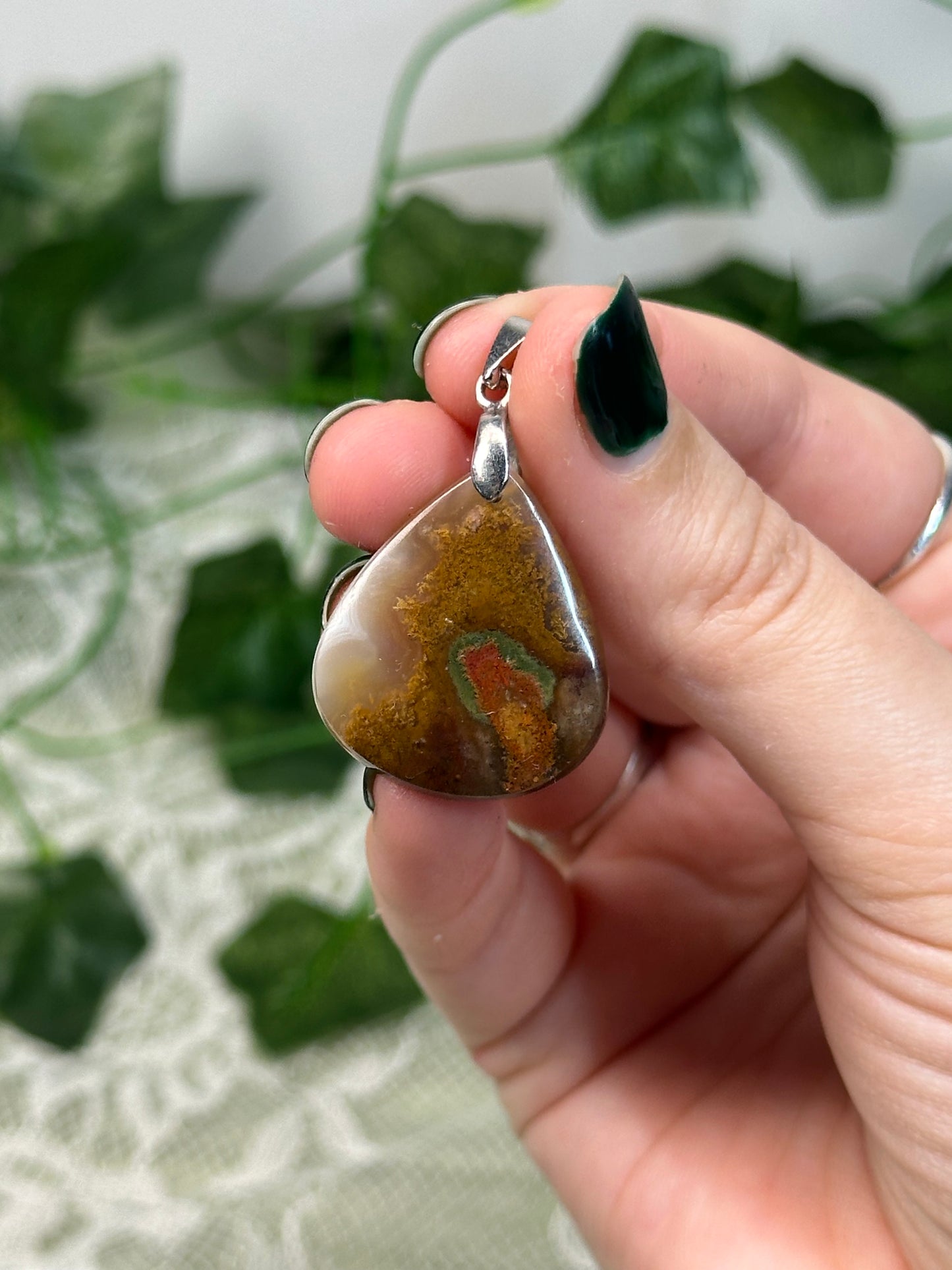 Scenic Moss Agate Pendant