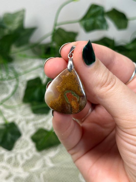 Scenic Moss Agate Pendant