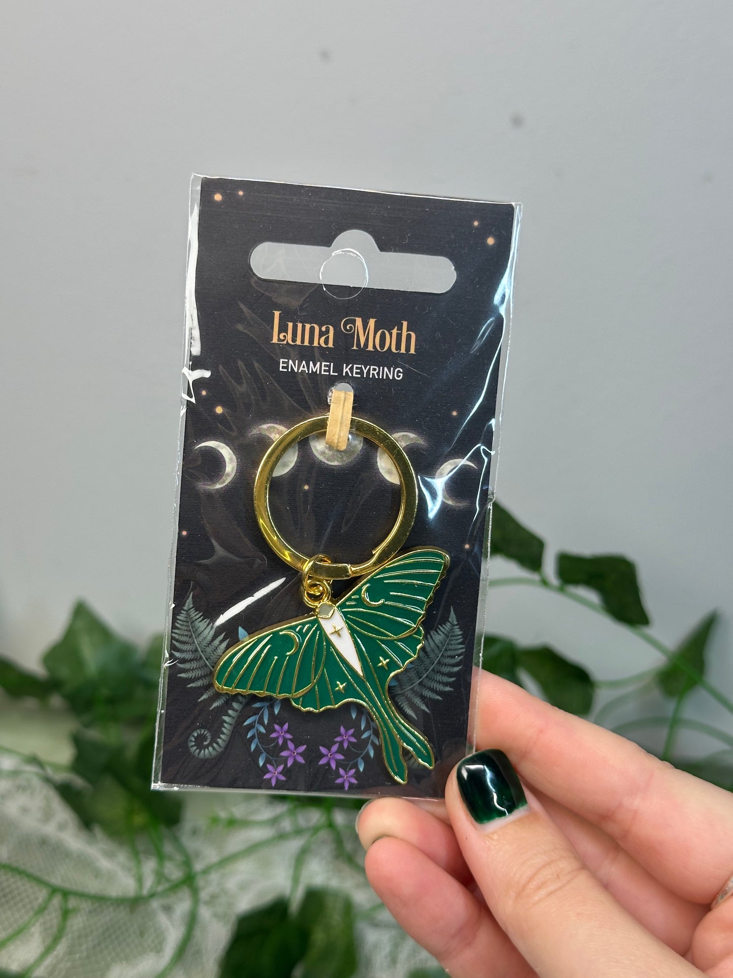 Luna Moth Keyring