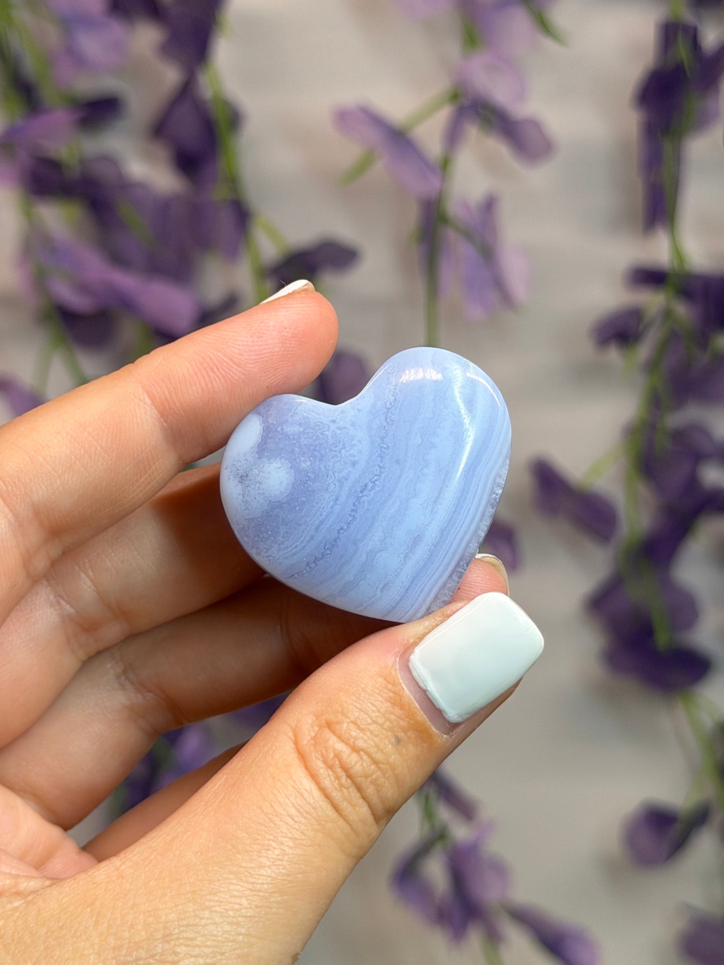 Blue Lace Agate Hearts