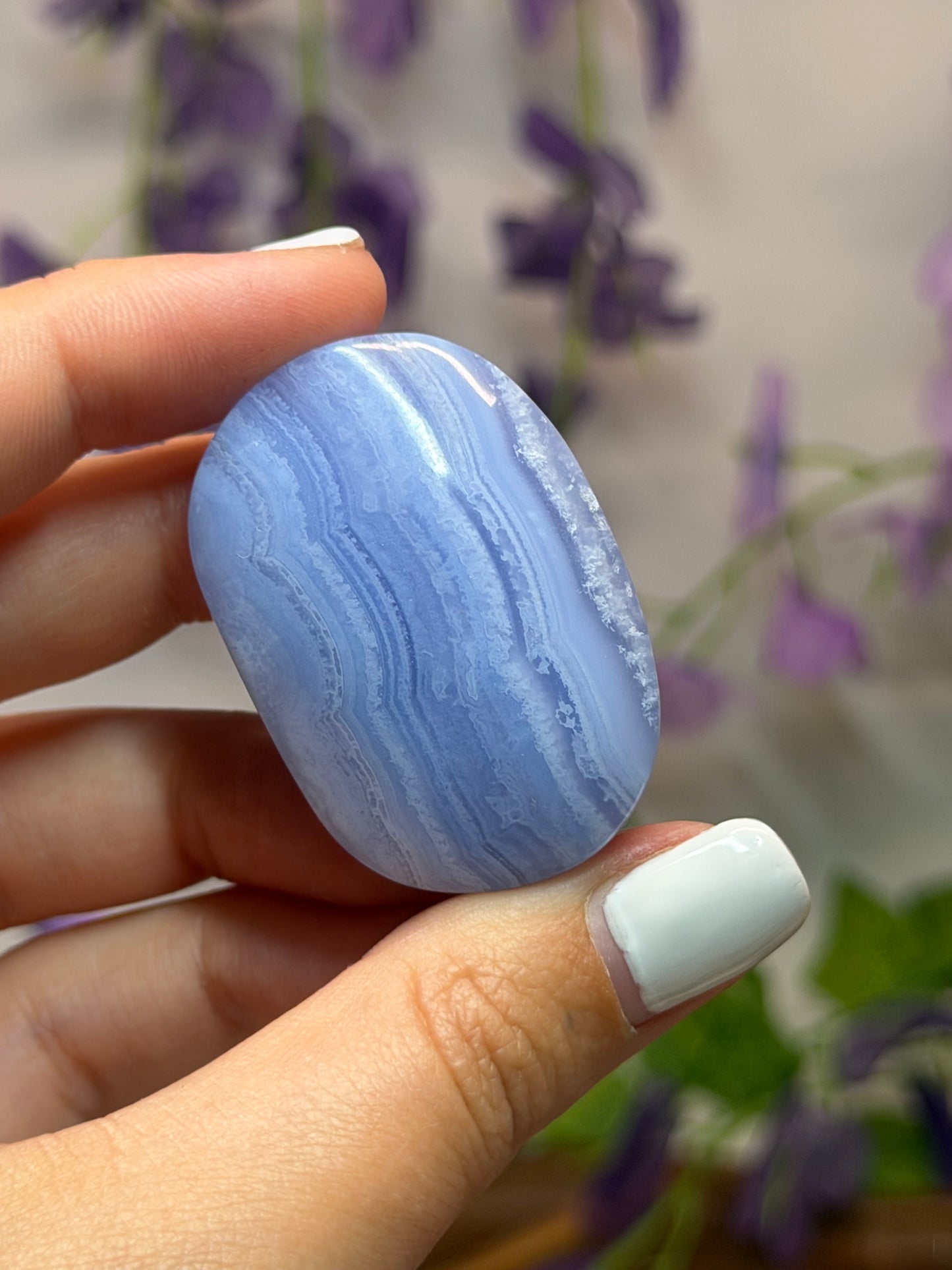 Blue Lace Agate Palmstones