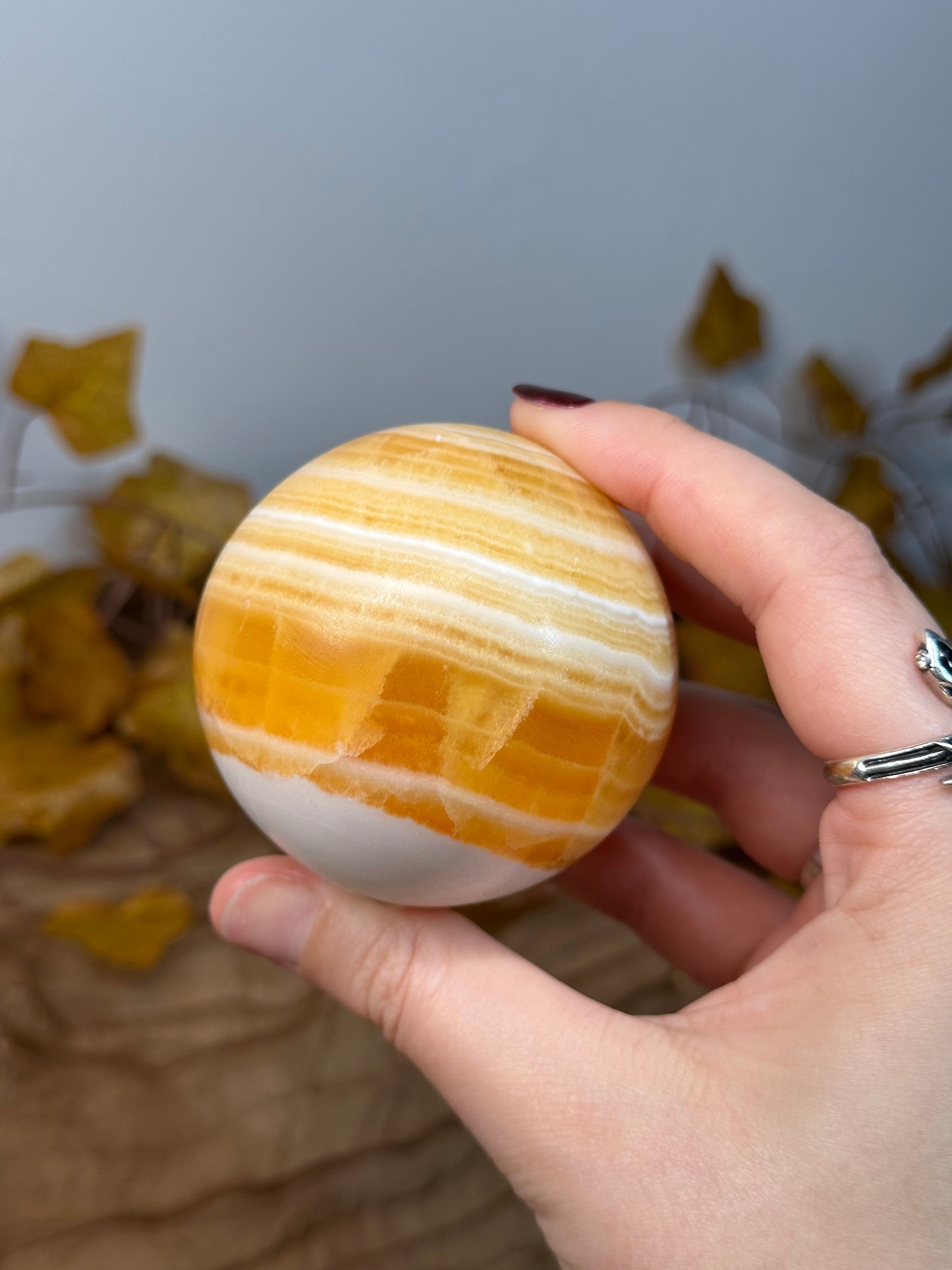 Orange Calcite Sphere