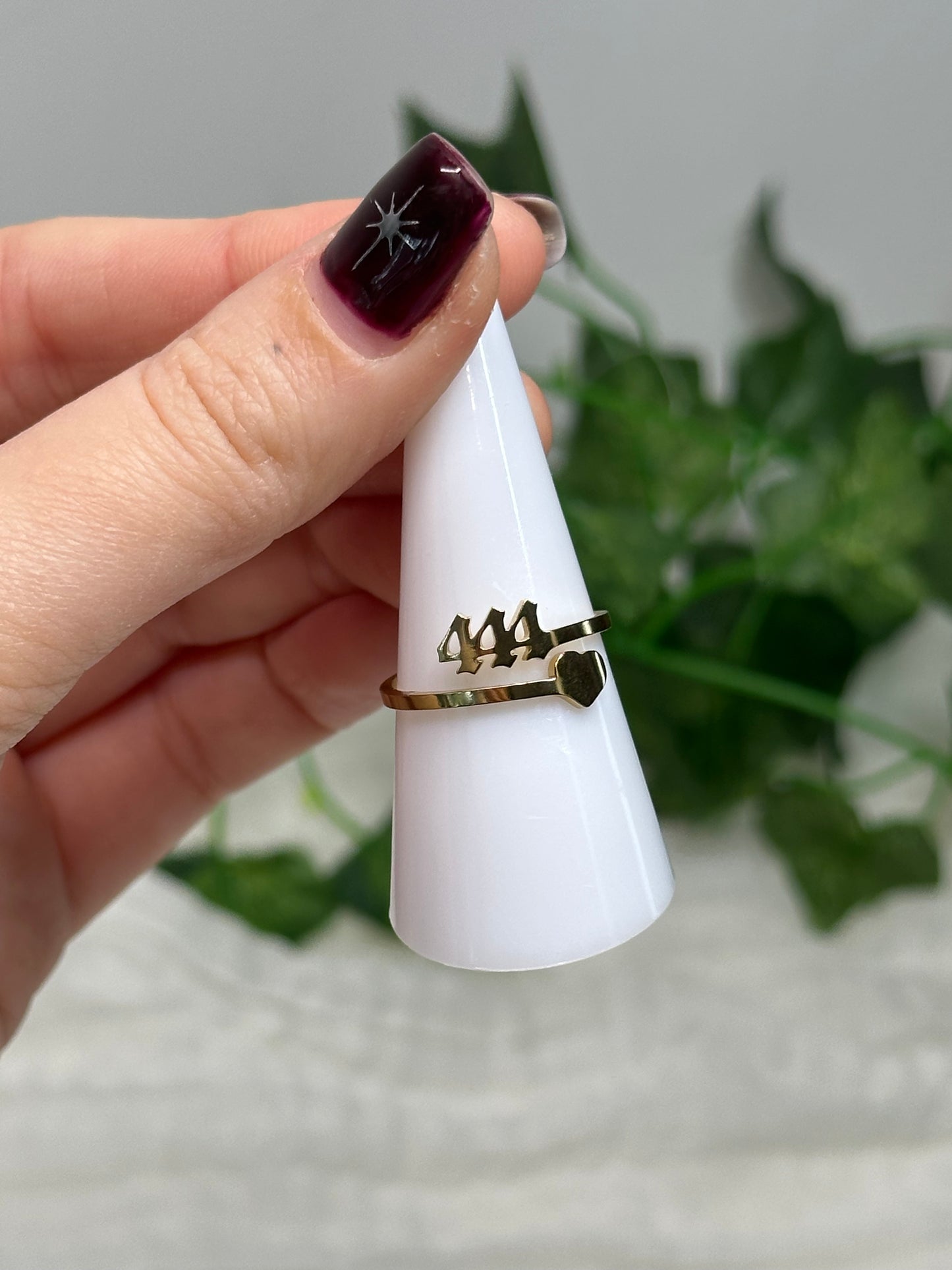 Angel Number Adjustable Rings (Stainless Steel)