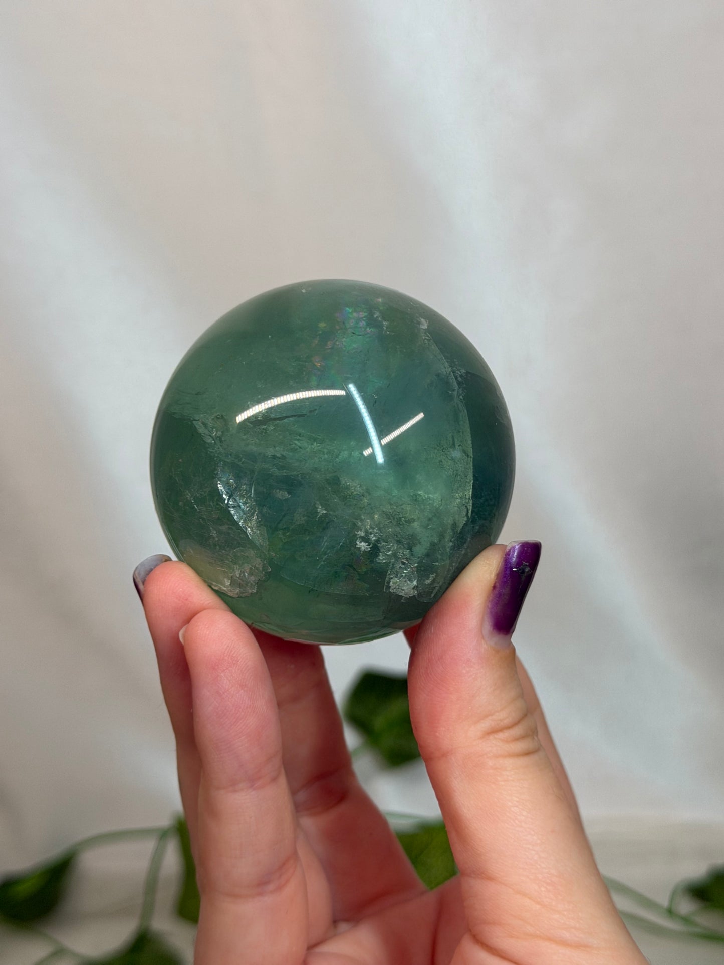 5.4cm Green Fluorite Sphere