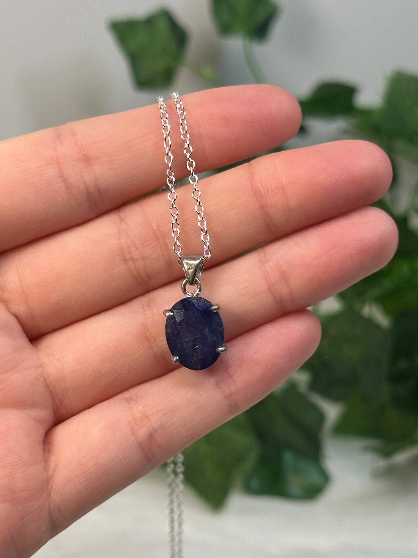 Sapphire Pendant (925 Sterling Silver)
