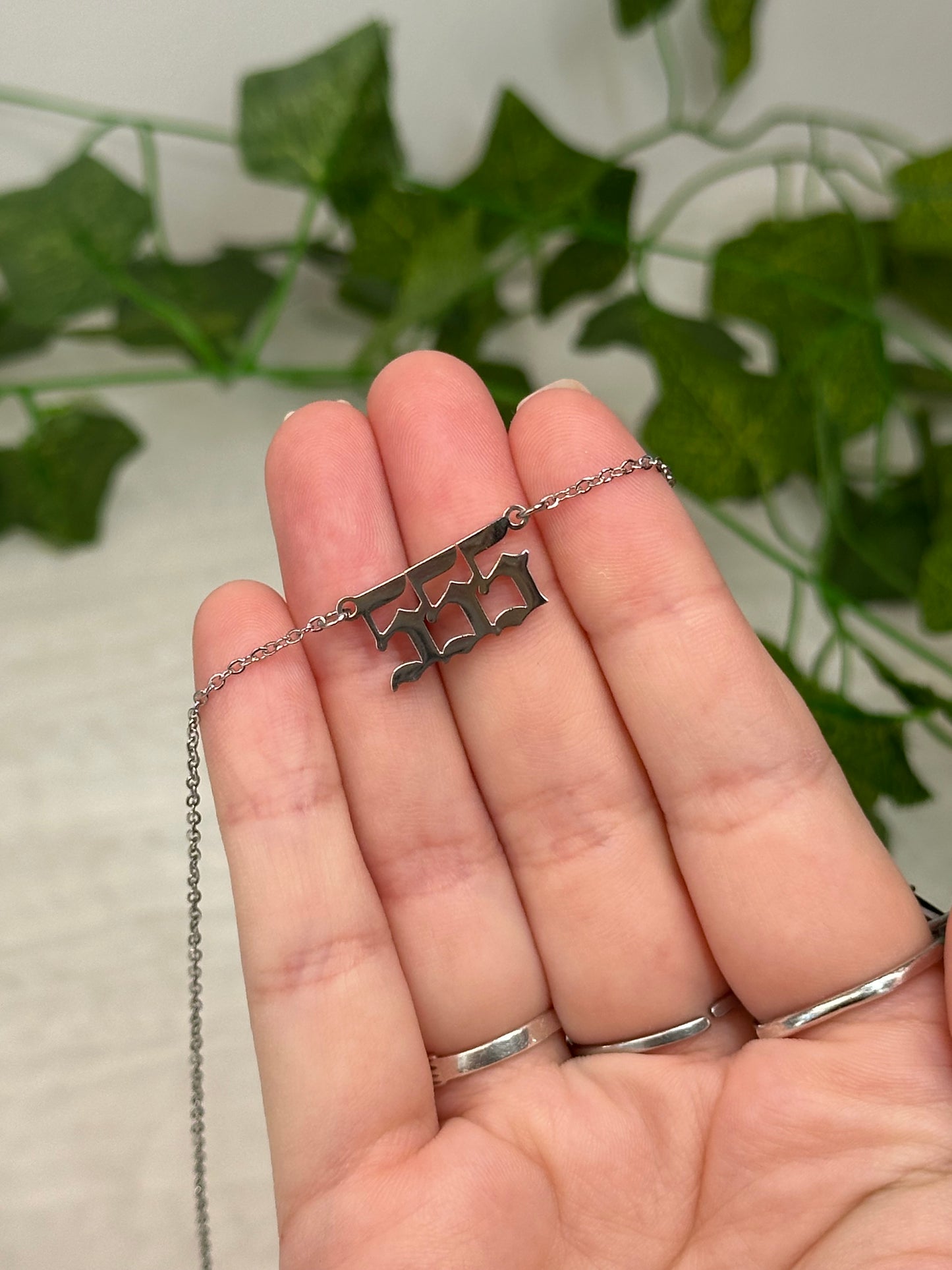 Angel Number Necklace (Stainless Steel)