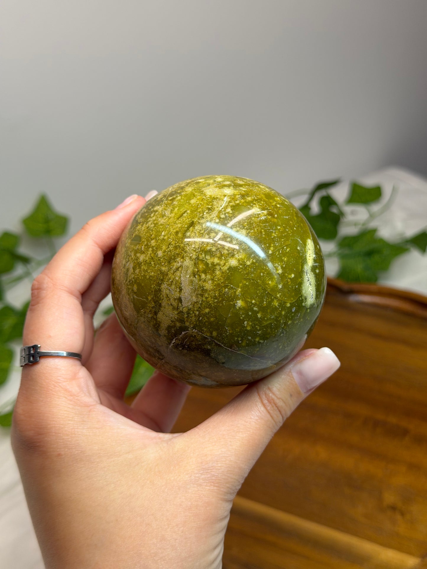 Big Green Opal Spheres